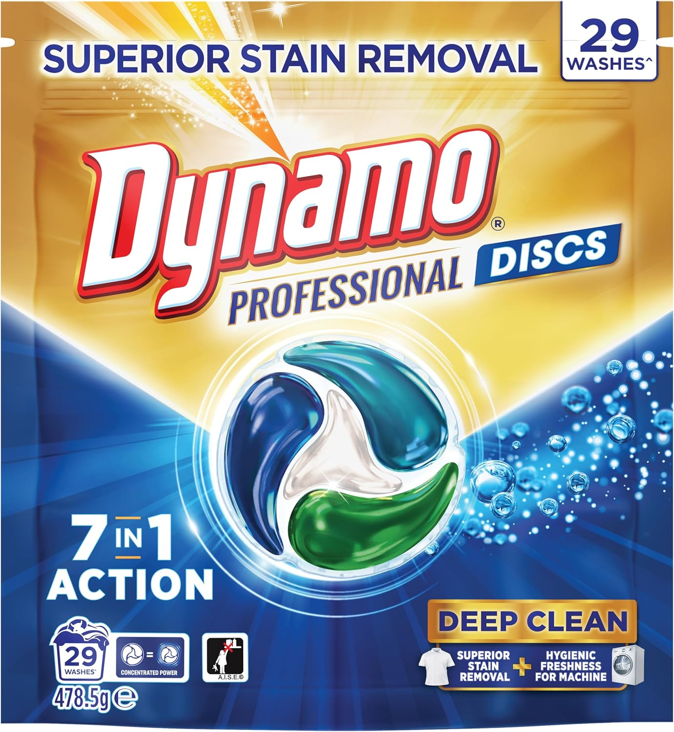 Dynamo Professional 7 in 1 Action Laundry Detergent Capsules (29 Capsules)