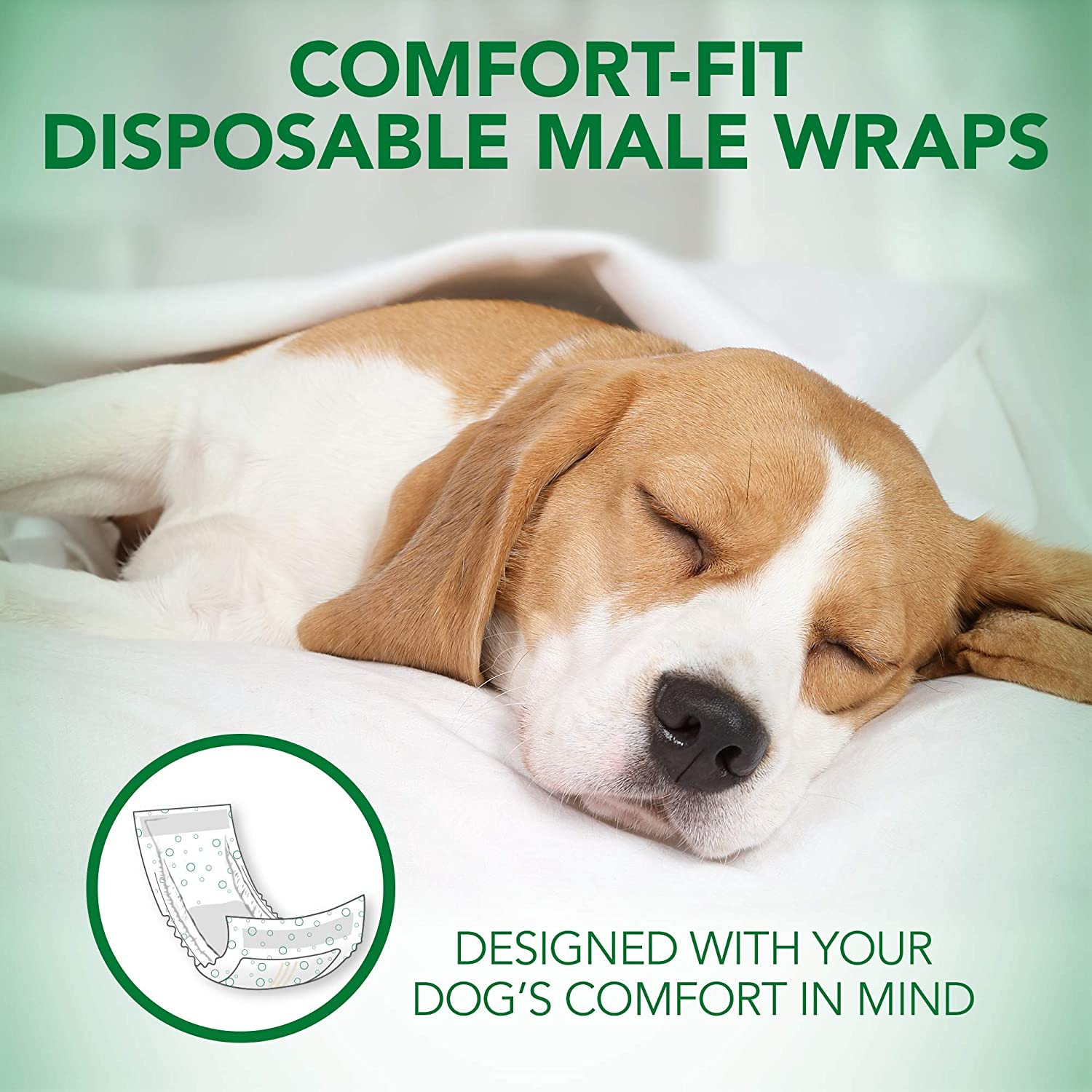 Vet&rsquo;S Best Comfort Fit Disposable Male Dog Diapers | Absorbent Male Wraps with Leak Proof Fit | Small, 30Count image number 5