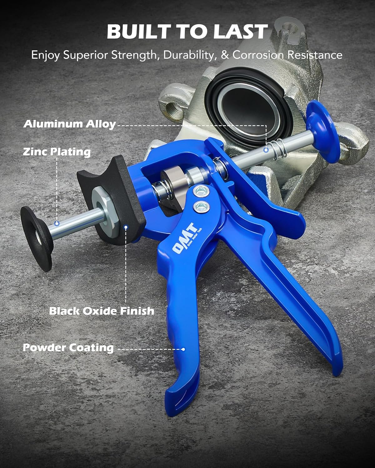 Orion Motor Tech Speedy Brake Caliper Compression Tool, Heavy Duty Caliper Piston Compressor Tool for Brake Pad Replacement, Disc Brake Caliper Tool for Single Piston Dual Piston on Most Cars & Trucks image number 5