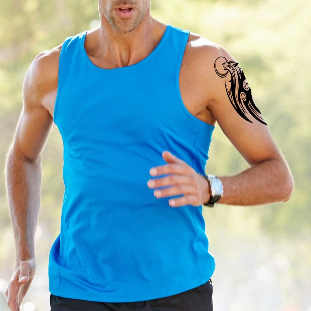 Temporary Tattoos Big Tribal Totem Tattoo Sticker for Men Women Black Large Body Art Makeup Fake Tattoo Waterproof Removable (Pattern5) image number 2