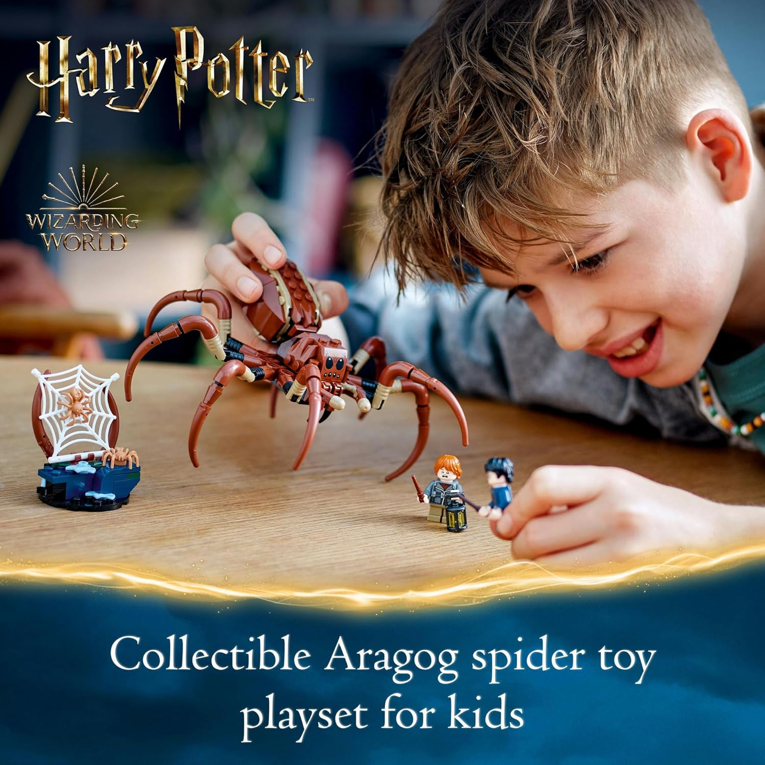 LEGO Harry Potter Aragog in the Forbidden Forest Set, Building Toy for 7+ Year Old Boys & Girls, with a Spider Figure & 2 Character Minifigures Incl. Ron Weasley, Wizarding World Kids' Toys 76434 image number 3