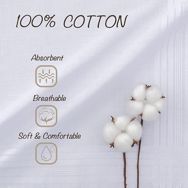 10Pack Quality Women Handkerchiefs | 100% Cotton Classic Large Handkerchiefs | Multicolor Striped and Plaid Vintage Pocket Squares | Suitable for Daily Use and Gifts image number 1