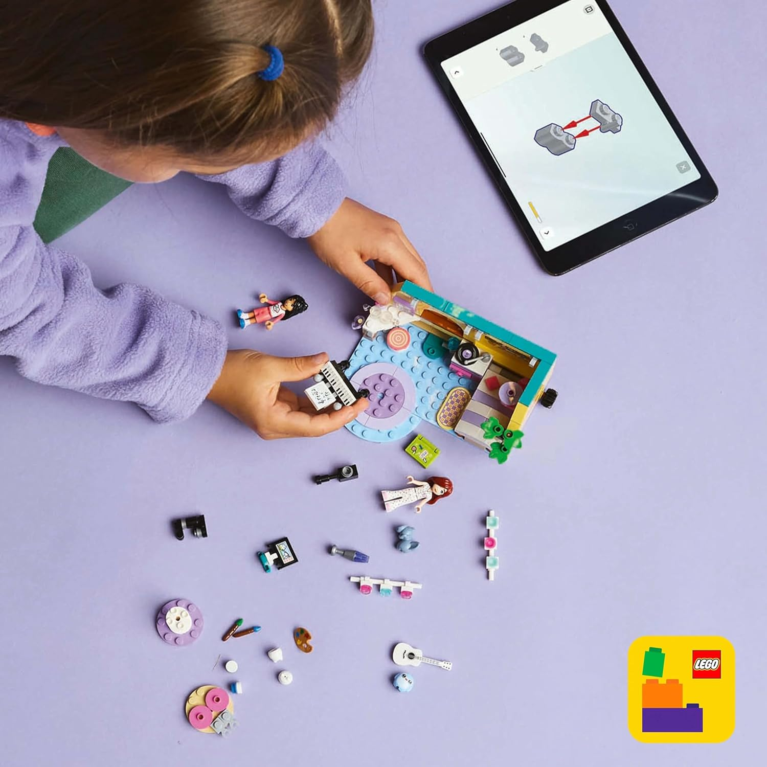 LEGO Friends Paisley&rsquo;S Room 6 Year Old Girl Toy, with 2 Mini-Doll Characters, Building & Construction Kids Set with Bunny Animal Figure, Musical Instruments and Dolls' House Accessories, 42647