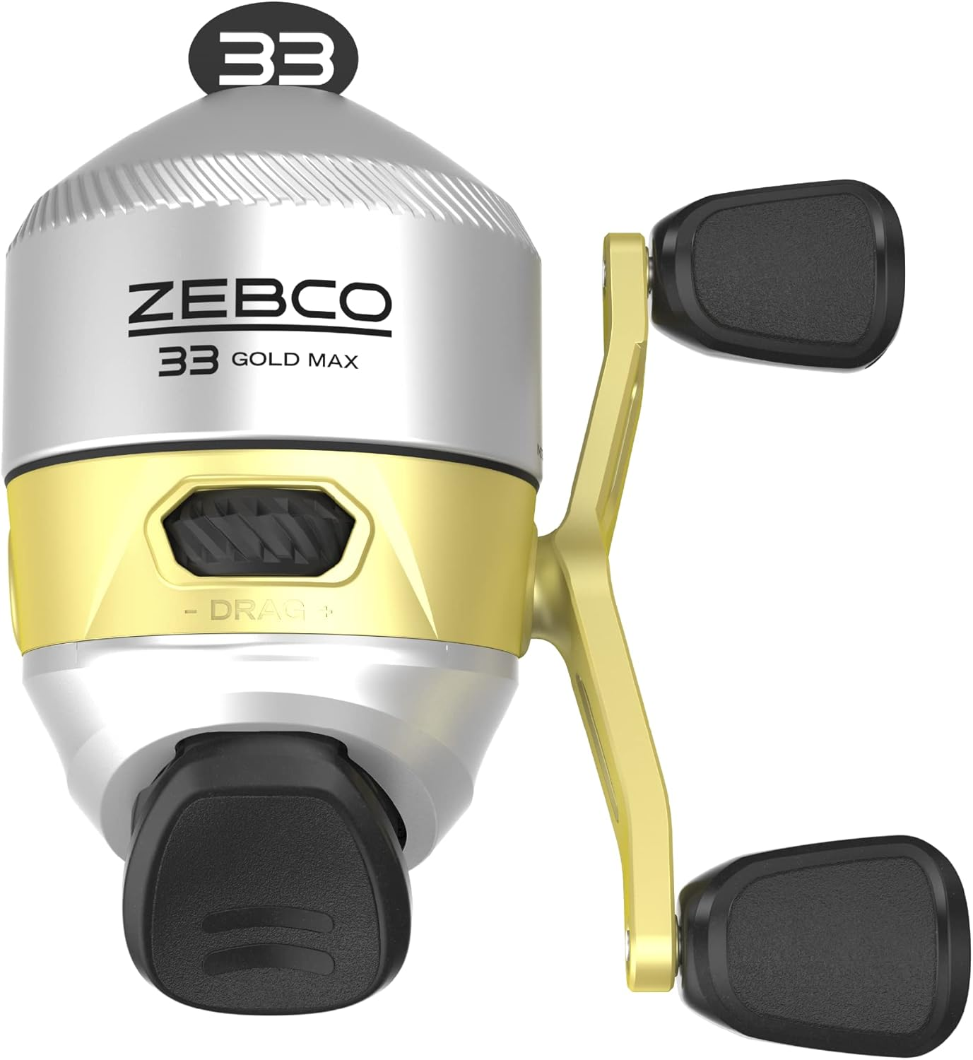 Zebco 33 Gold Spincast Fishing Reel, 3 Ball Bearings, Instant Anti-Reverse with a Smooth Dial-Adjustable Drag, Powerful All-Metal Gears with a Lightweight Graphite Frame, New Model image number 2