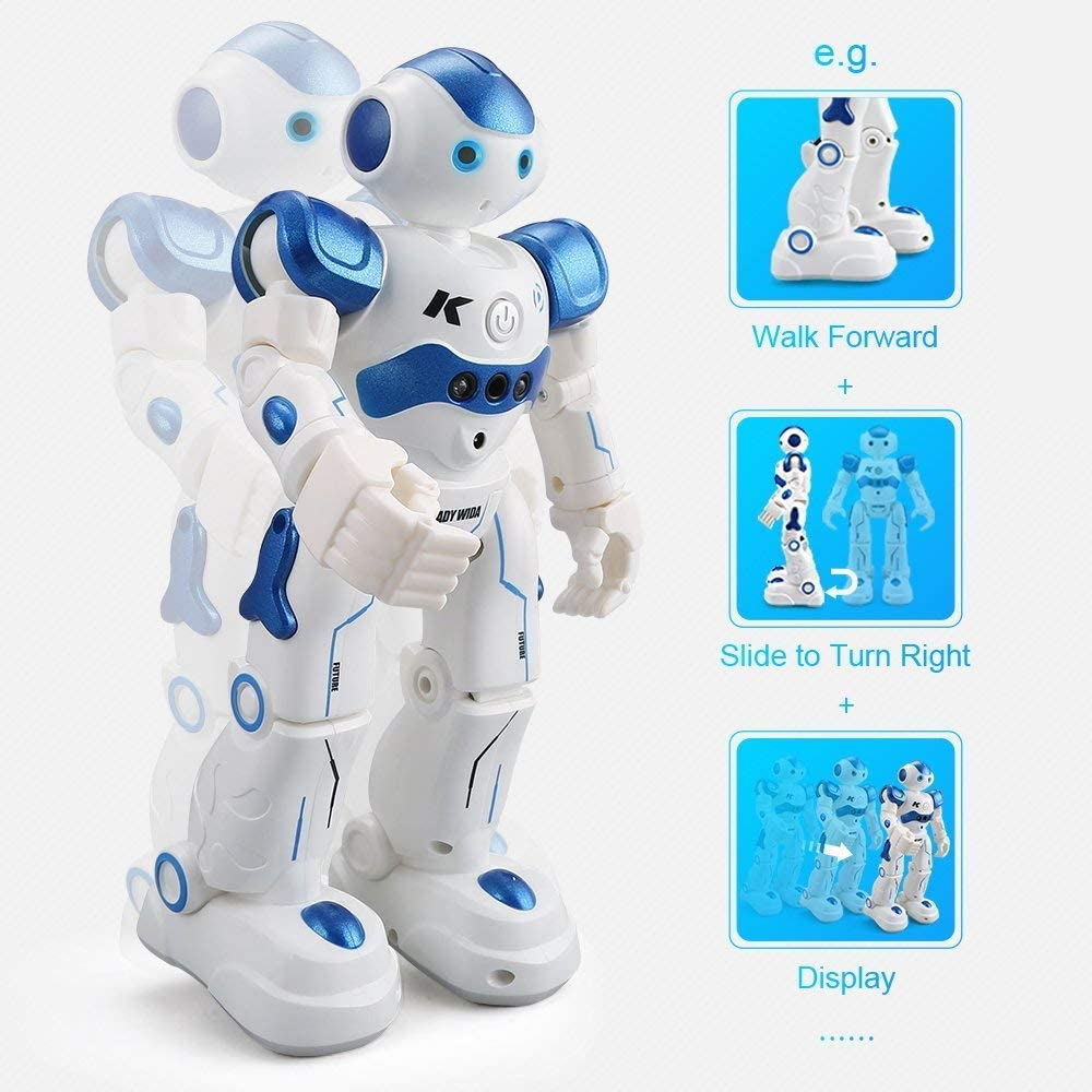 Remote Control Rc Robot Toy, YEESON Smart Robot Toys Walking Sing Dancing Programmable and Gesture Sensing for Children Kids Gifts image number 4