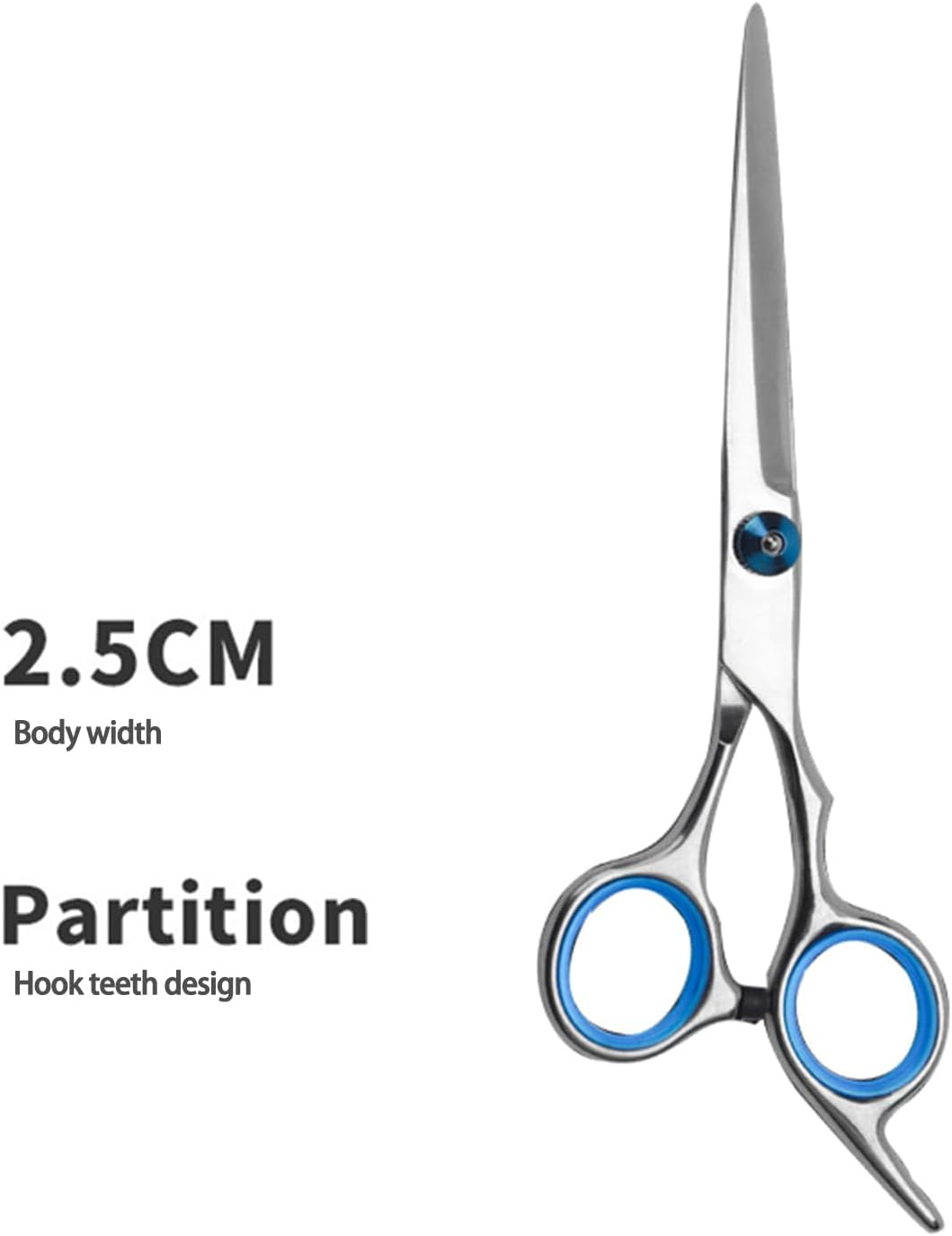 Xolixorium Hair Cutting Scissors 17.5Cm Professional Barber Scissors for Right Hand Use Razor Edge Salon Hairdressing Scissors with Included Comb Stainless Steel Blue image number 5