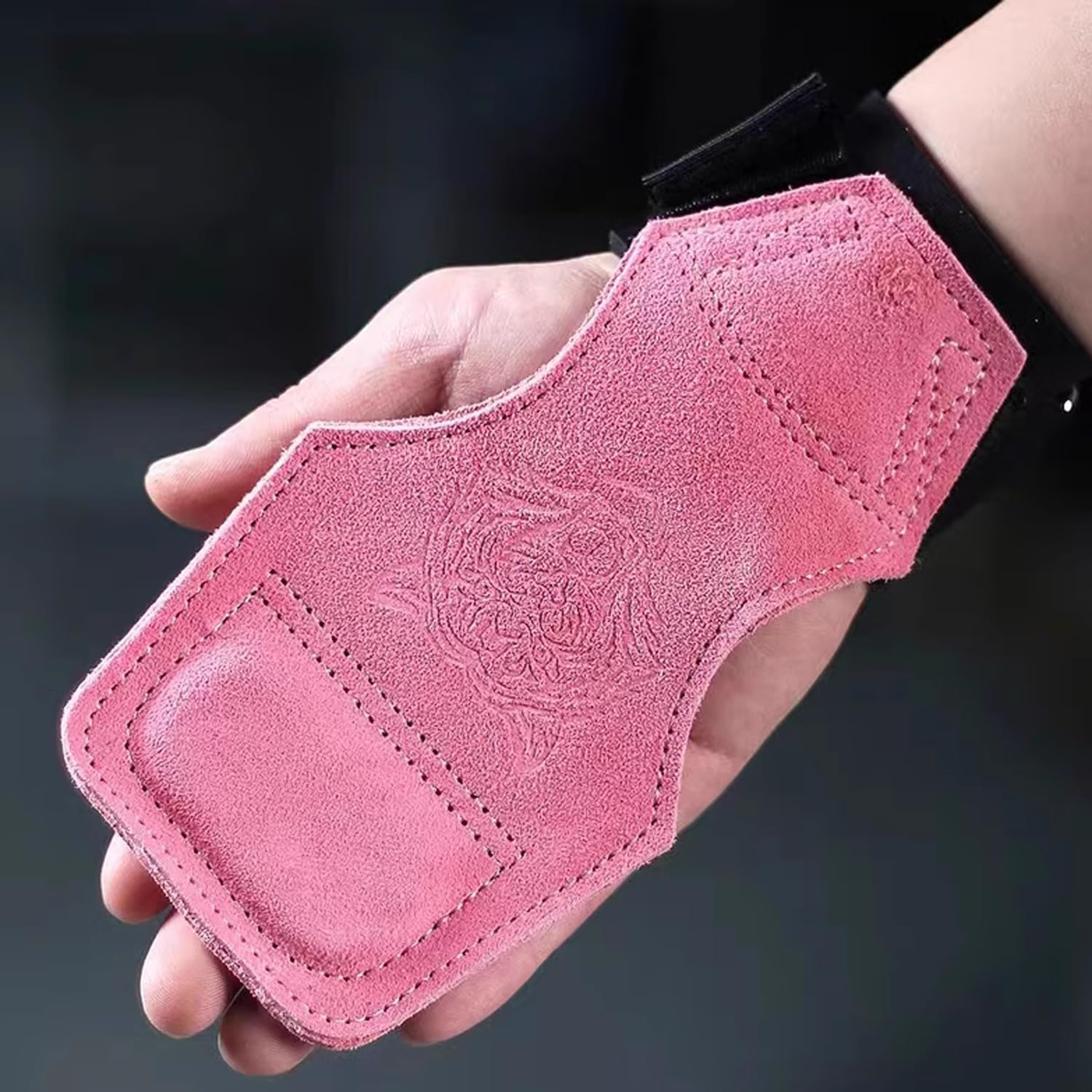 TAVIEW Weight Lifting Wrist Hooks Straps for Maximum Grip Support for Women (Macaron Pink) (TW0032) image number 1