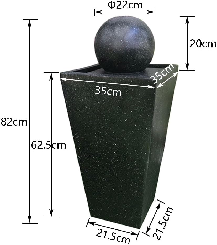 Ball and Column Solar Water Feature Water Fountain image number 5