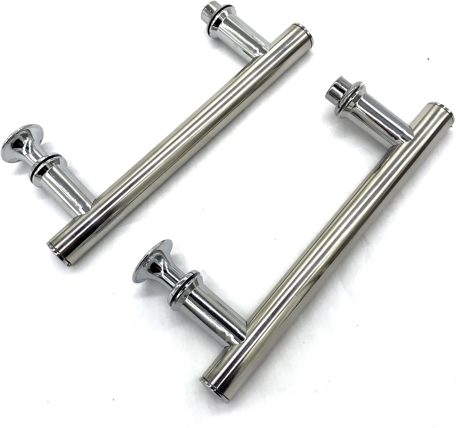 YUANQIAN Chrome ABS Shower Door Handle | 145Mm (14.5Cm) Hole to Hole (145-1Pair Handle -Silver)
