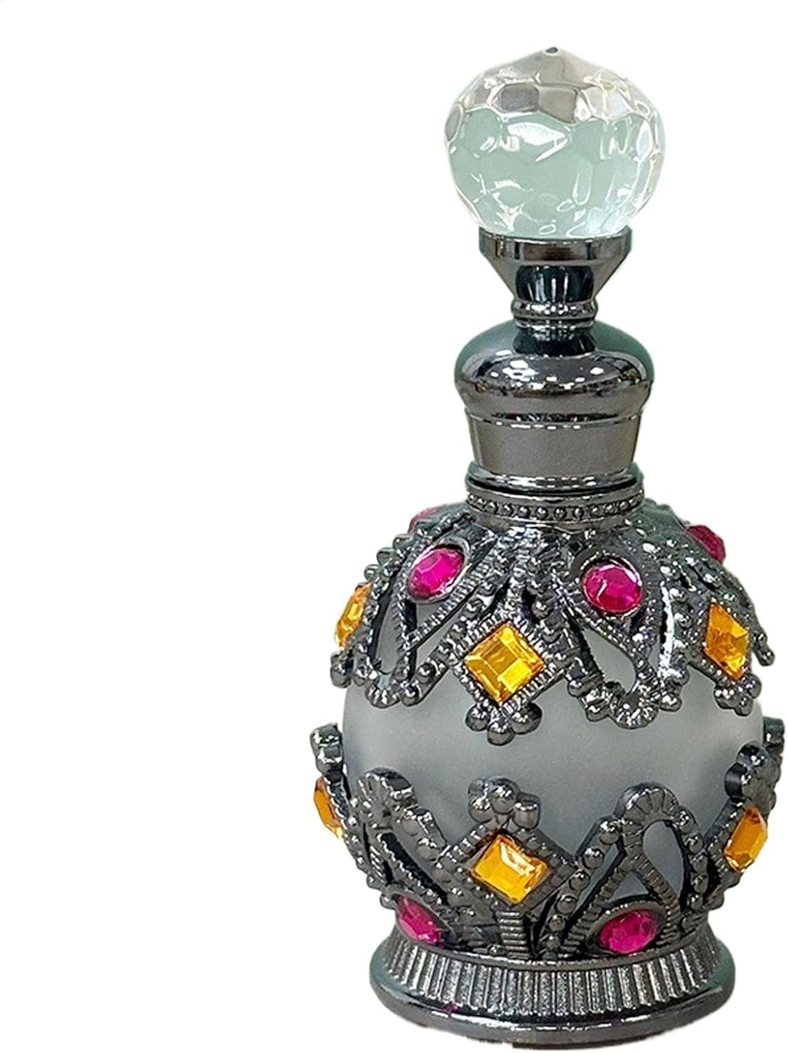 G&eacute;n&eacute;rique Empty Perfume Bottles, Portable Cosmetic Fine Mist Atomizer, 1.57 X 1.57 in Luxurious Decorative Storage, Vials Inlaid with Jewels, Elegant Containers for Women & Adults