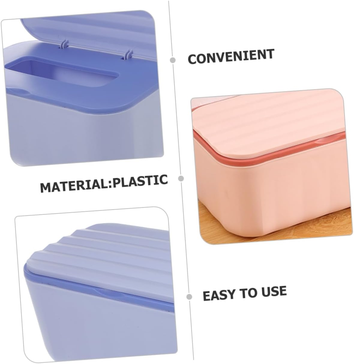 IMIKEYA 2Pcs Refillable Wipes Container Wipe Storage Box Flushable Dispenser for Bathroom Sealing Lid image number 5