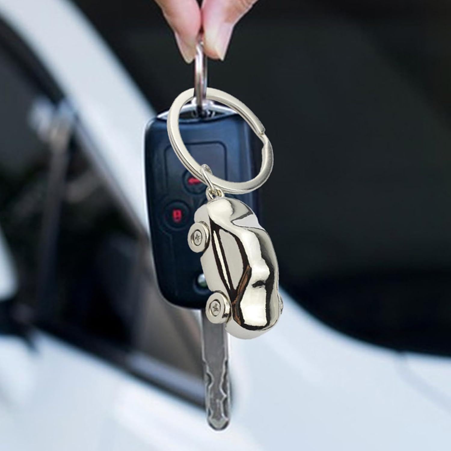 Shurzzesj Car Key Chain Car Key Pendant Metal Key Chain Stylish Cool Metal Model Pendant for Bag, Pocket, Wallet, Car Key, Travel image number 3