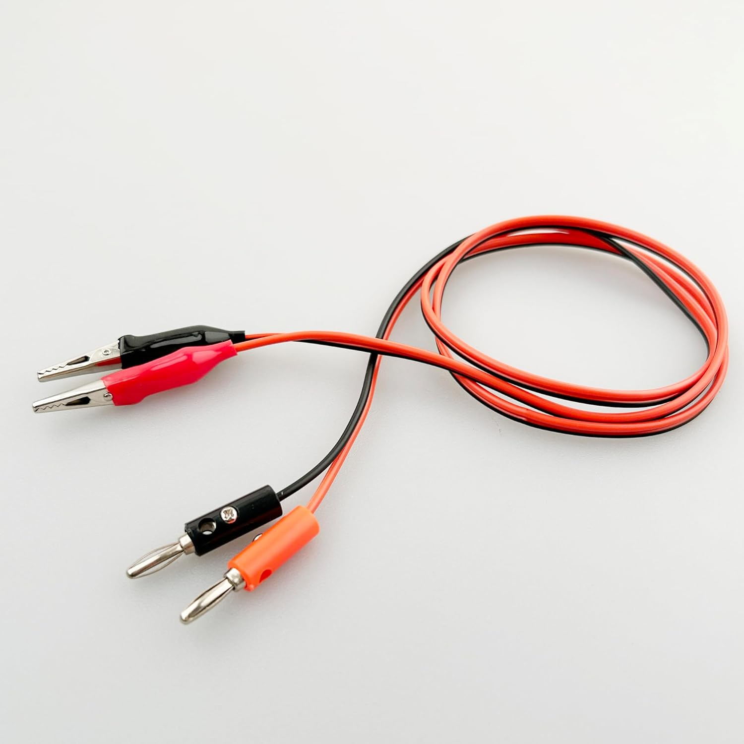 EFGTEK 2 Pack Banana Plug to Alligator Clip Test Electrical Lead Cable Line Wire,4Mm Banana Plug for Multi-Meter,Electrical Test Jumper Wire (100Cm) image number 5