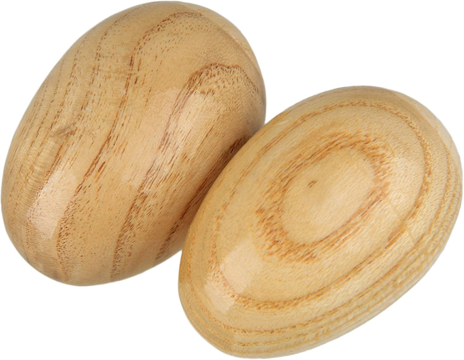 Lovermusic Finish Percussion Wooden Egg-Shaped Shakers Musical Instrument Tool Pack of 2 image number 3