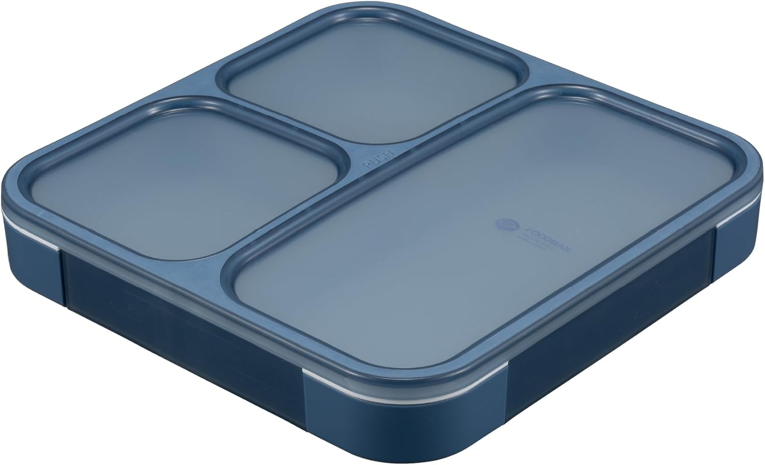 Foodman DSK Bento Box, Standing and Carrying, Slim Bento Box, 13.5 Fl Oz (400 Ml), Antibacterial, Light Pink, Securely Secured with 4-Point Locks, W-Sealing to Prevent Leakage