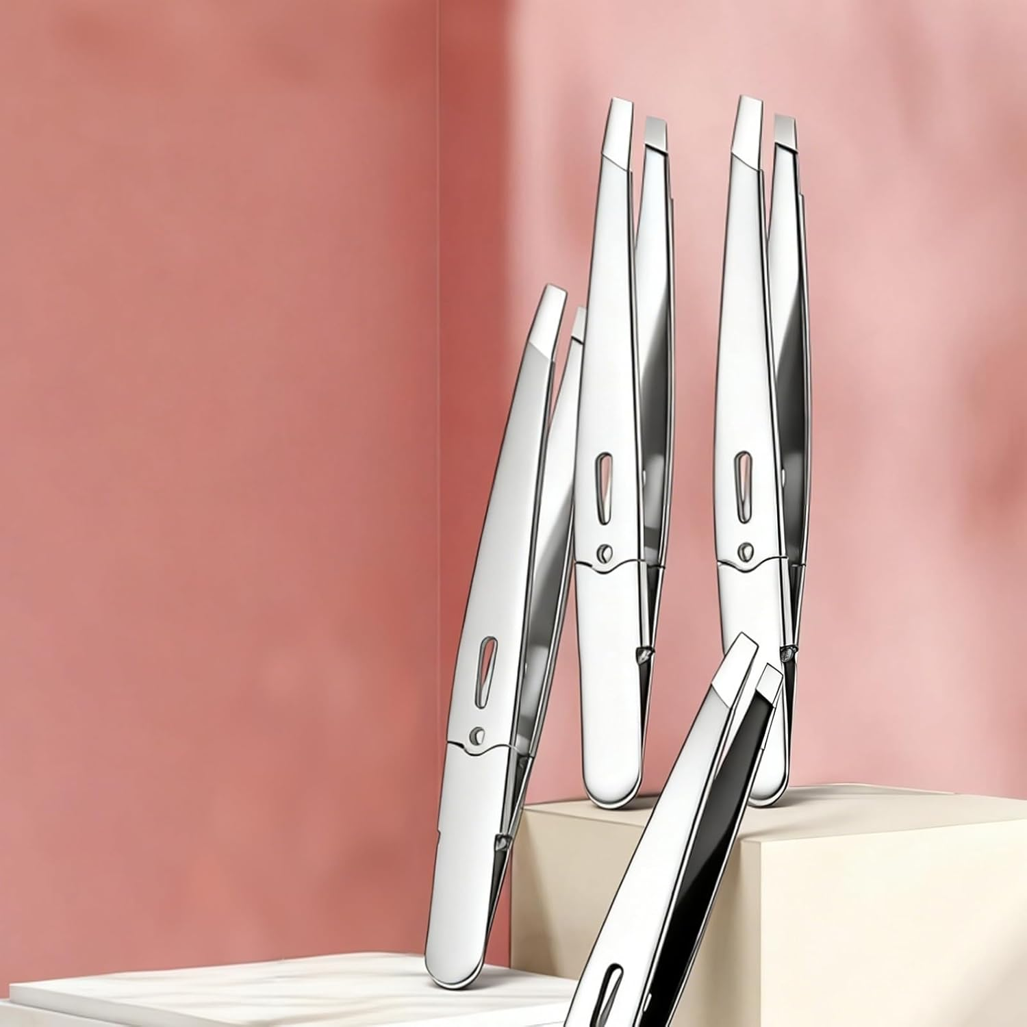 Suytvenxau 2 Pack Tweezers for Women Facial Hair, Professional Precision Tweezers and Eyebrow Tweezers in Stainless Steel for Facial Hair Removal for Women and Men image number 3