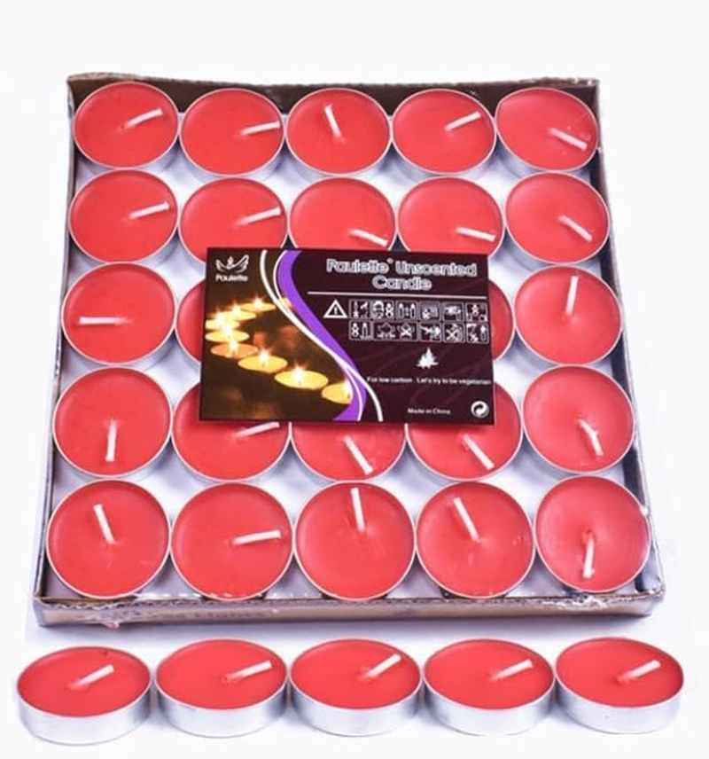 AIMALL Bulk Tealight Candles, 10-1000X Set, Long-Lasting Paraffin Wax with Cotton Wick for Weddings, Parties, Ambience Lighting image number 4