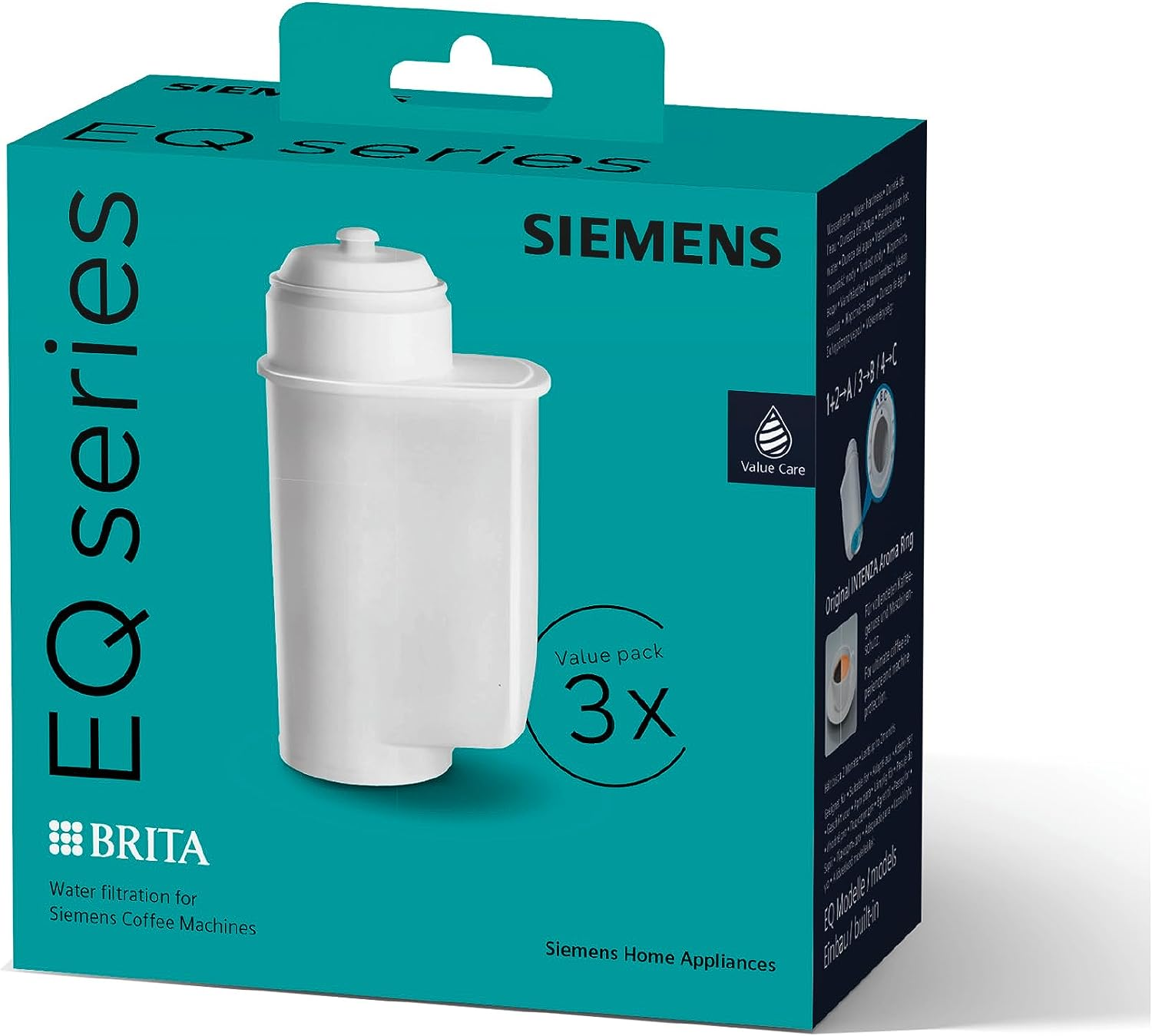 Siemens Brita Intenza Water Filter TZ70033A, Reduces Limescale Content of Water, Reduces Taste-Disturbing Substances, for Fully Automatic Coffee Machines of the EQ Series & Fully Automatic Automatic image number 2