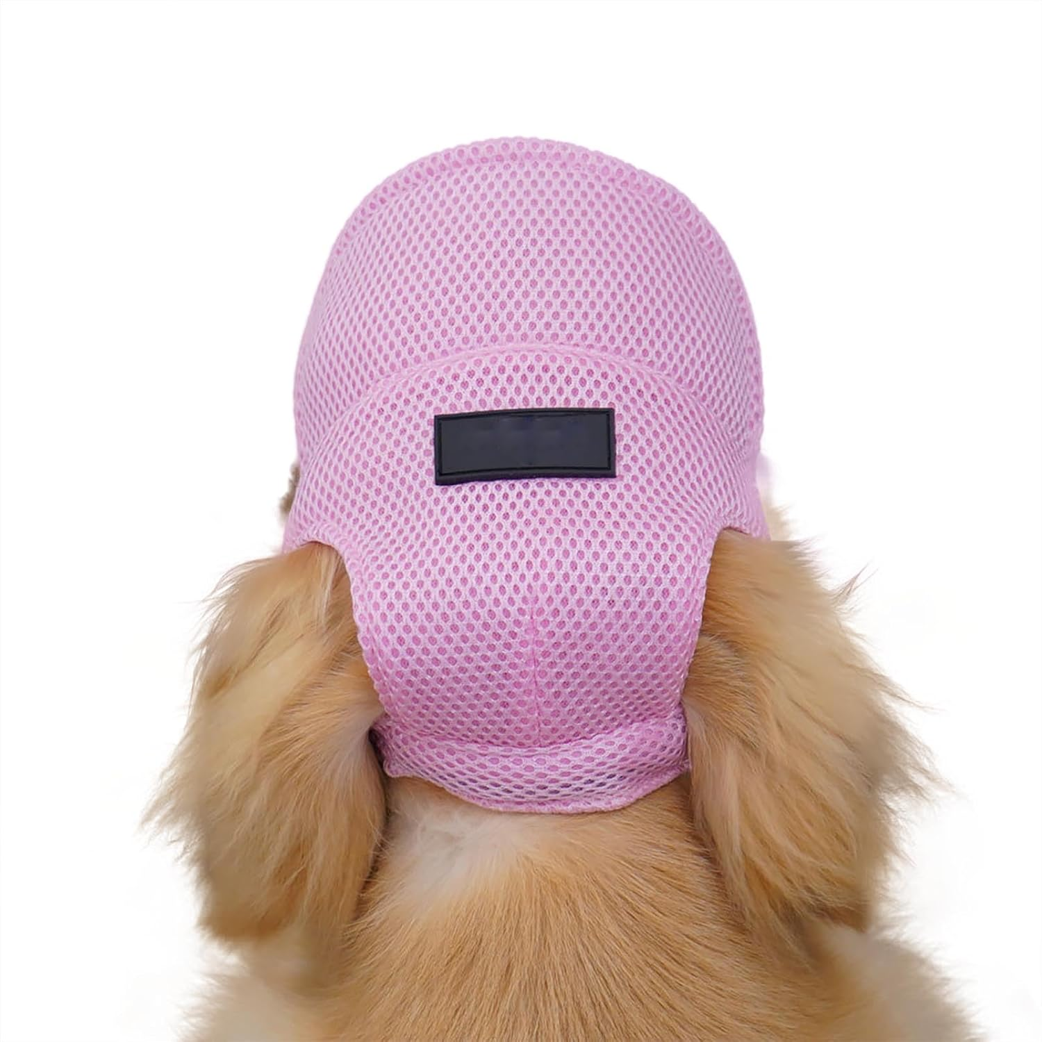 UOSIA Dog Hats for Large Dogs Pet Puppy Visor Hats Adjustable Doggy Summer Beach Hat with Ear Holes and Neck Strap Cute Dog Sunbonnet Headdress for Outdoor Golden Retriever Hat(Pink,Xl)