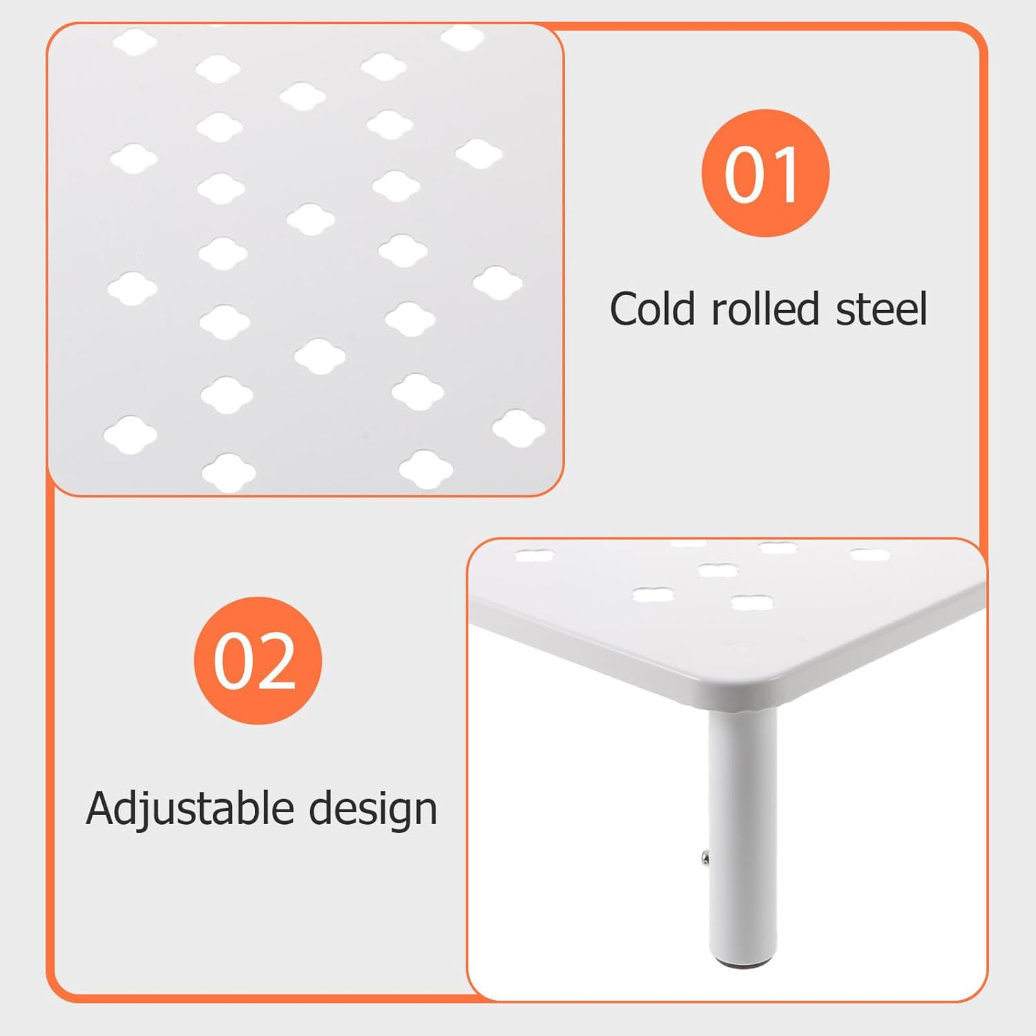 Parliky Adjustable Non-Slip Elevated Cat Feeder Stand with 3-Level Height White Holder for Automatic Feeders and Water Dispensers, Suitable for Small Cats and Puppies Indoor Travel - Black image number 7