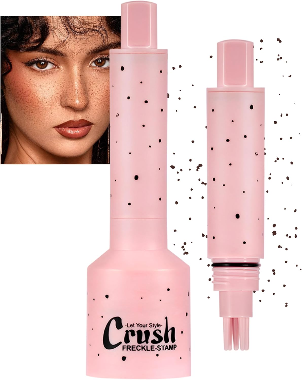 Erinde Natural Faux Freckle Stamp Pen, Waterproof Long-Lasting Natural Freckle Makeup Stamp, Quick Dry Easy to Use Freckle Tool for Women and Men, Beginners & Professionals Face Makeup #03