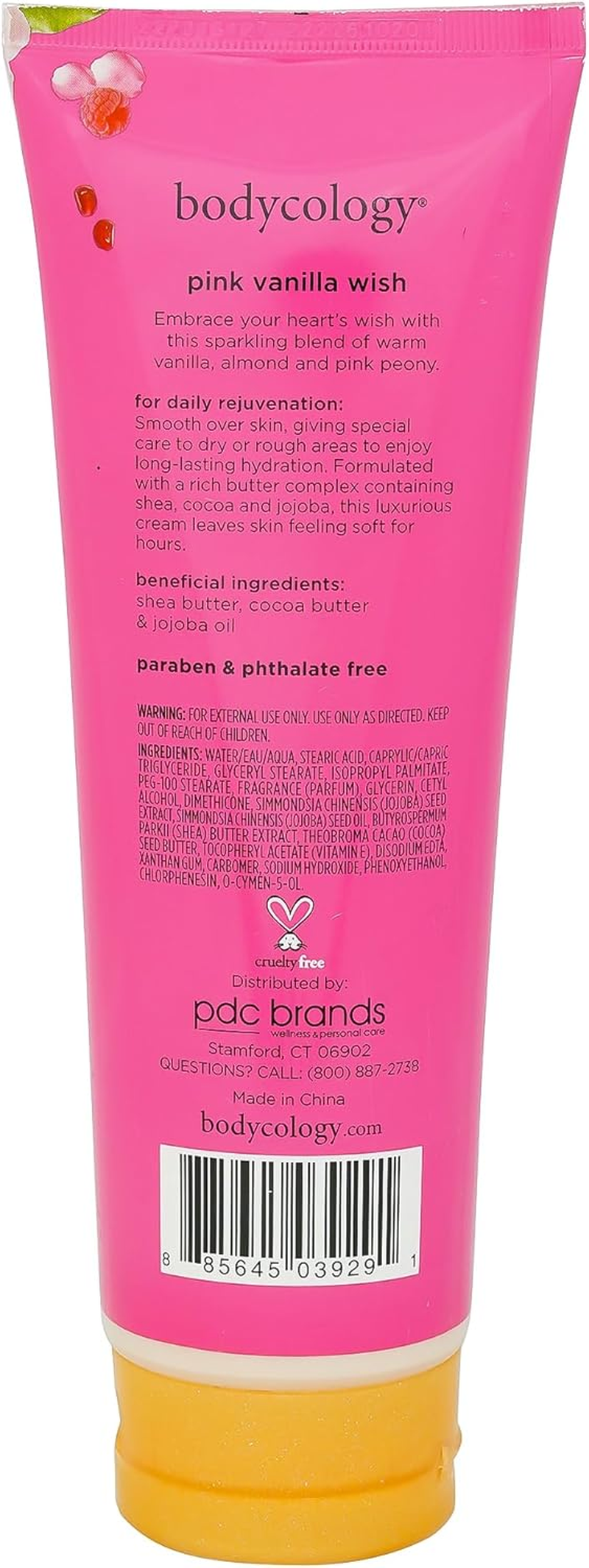 Bodycology Pink Vanilla Wish for Women 8 Oz Body Cream image number 2