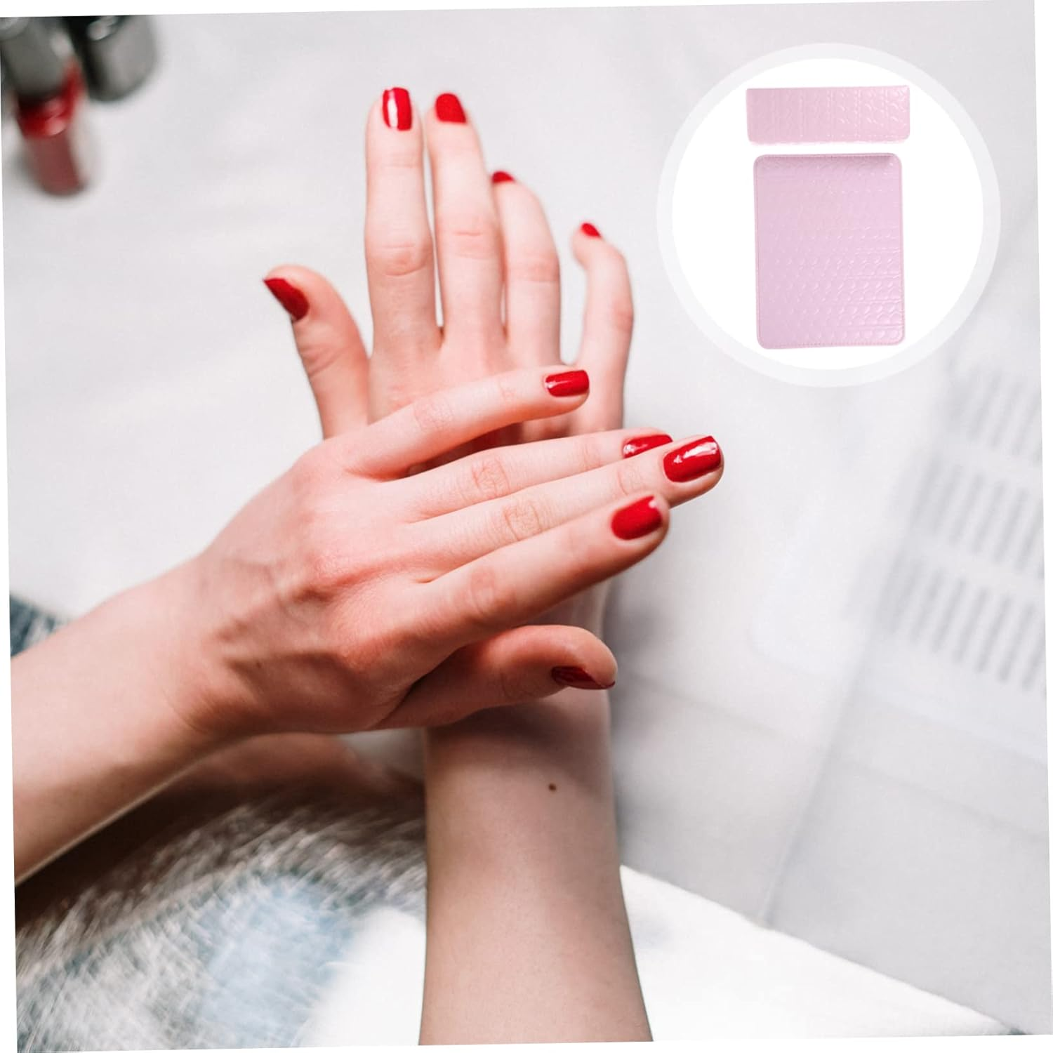 PENIKOKO 2Pcs Nail Hand Rest Pillow Leather Hand Rests Cushion Manicure Mat Nail Beauty Pad image number 2
