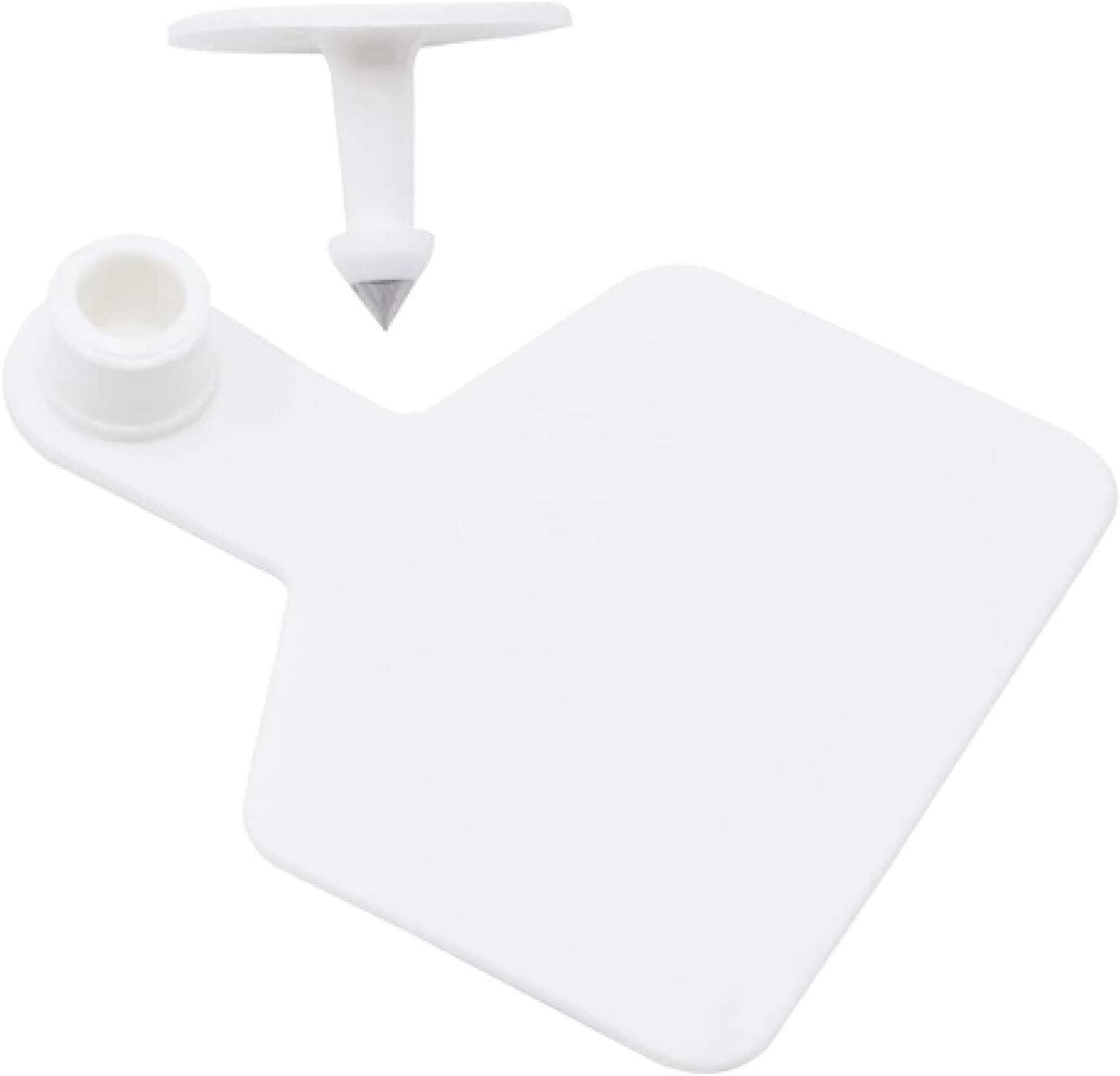 100X Cattle Ear Tags 6X7Cm Set - Medium White Blank Cow Sheep Livestock Label image number 3