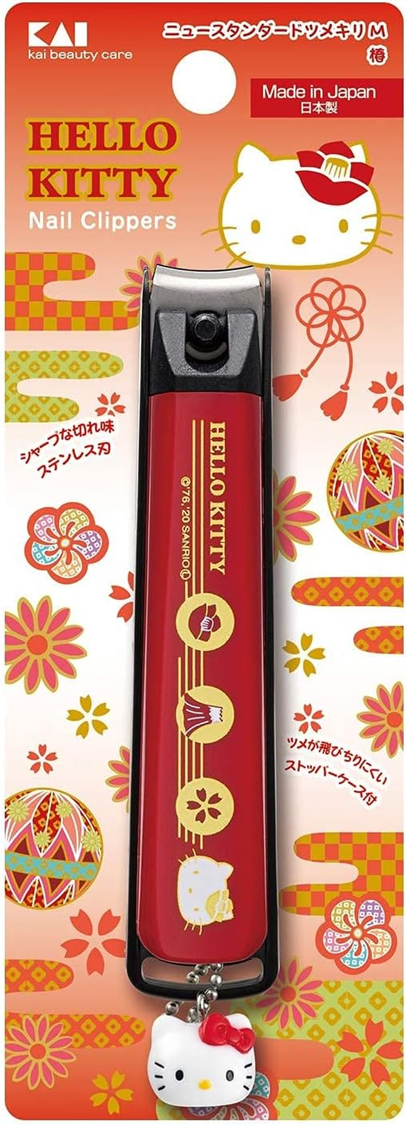 Kai KAI KK2536 Kitty Japanese Style New Standard S Flower Cherry Blossom Curved Blade Nail Clipper, Made in Japan image number 5
