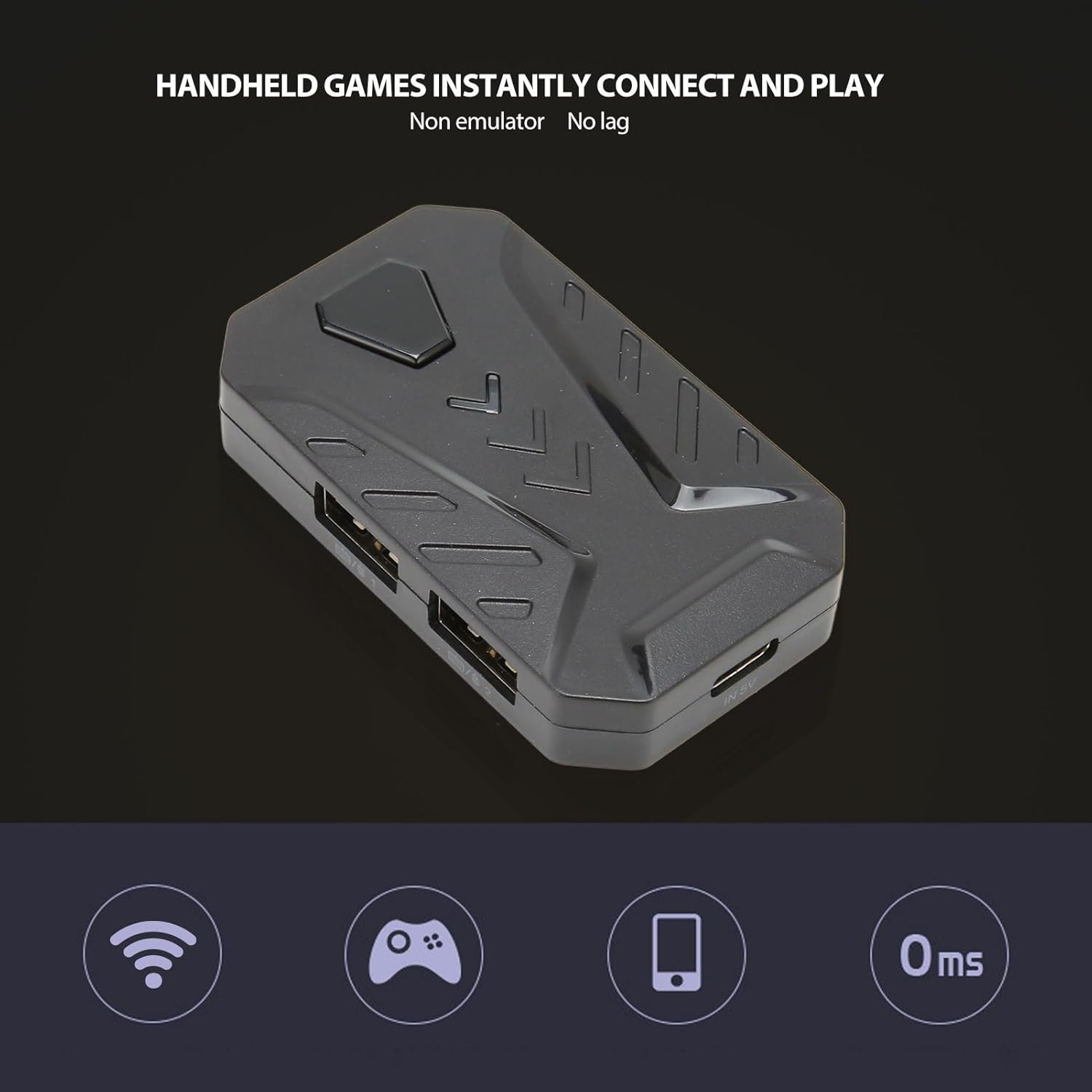 Half Hand Gaming Keyboard and Mouse Combo, 4 in 1 Mobile Game Combo Pack, One Handed Gaming Keyboard & Mouse Converter & Phone Stand, Gamepad Controller image number 5