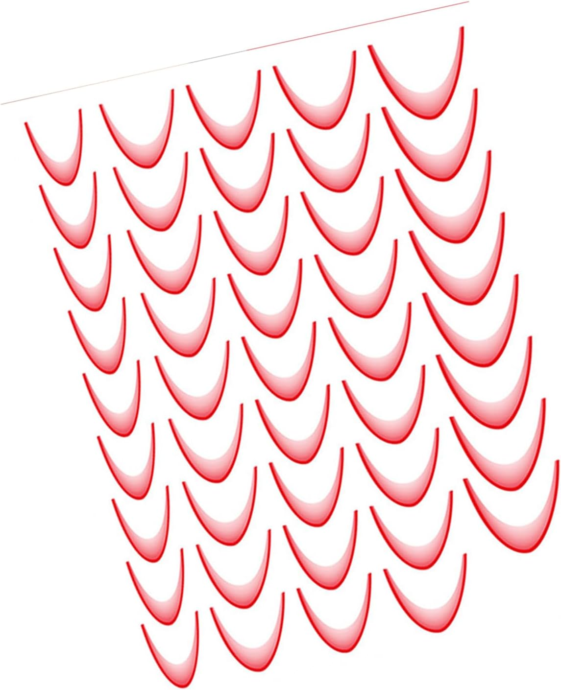 French Nail Sticker - Moon Shaped Nail Design Decals - 3D French Manicure Stickers Fingertip Self-Adhesive Decals Decorations for Women