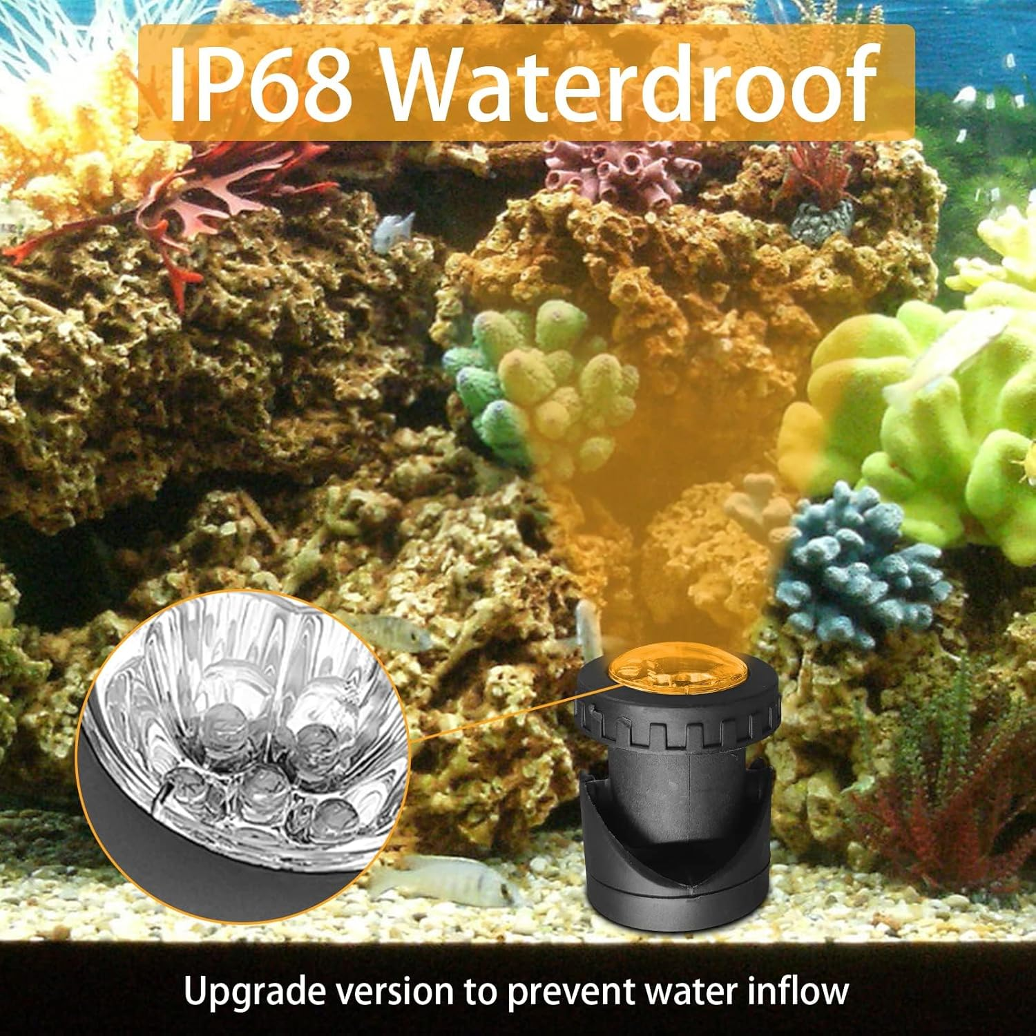 Solar Spot Lights Outdoor, 12 LED Waterproof Pond Light Solar Spotlight Underwater Light Security Lighting Dark Sensing Auto On/Off Adjustable Lighting Angle, for Outdoor Lawn Fish Tank Pool (2 Pack) - 3 Pack image number 5