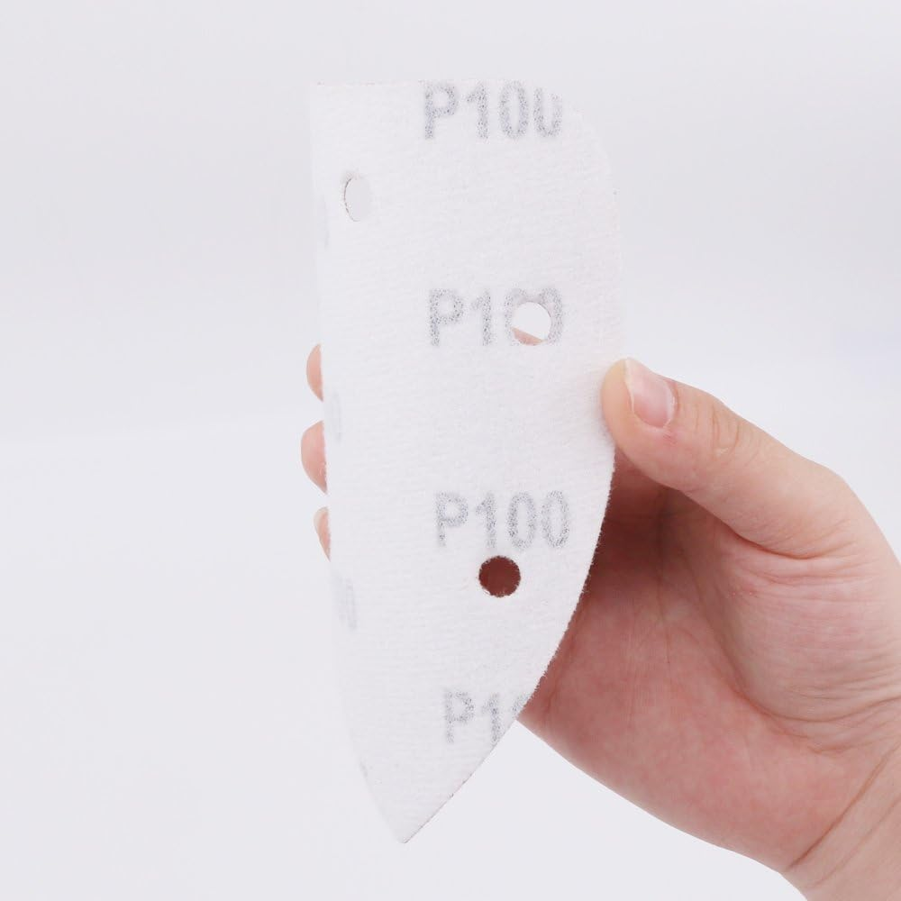 Swpeet 60 Pcs Mouse Detail Sander 10 Sizes Sanding Discs Sandpaper Hook and Loop Pads for Mouse Sander Grits Sanding Sheets 10 Sizes - 40/60 / 80/100 / 120/180 / 240/320 / 400/800 Grits image number 5