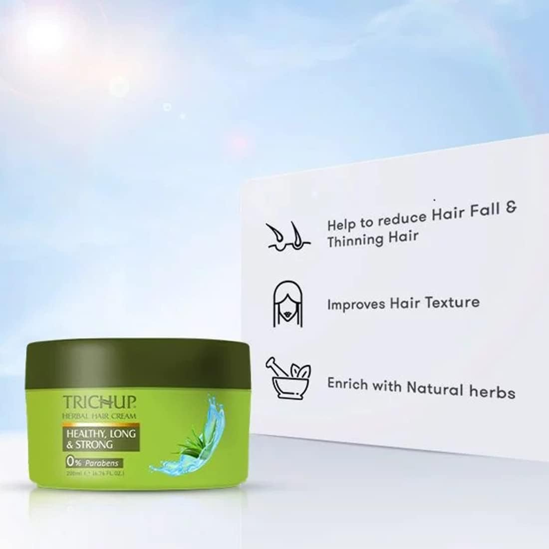 Trichup Healthy Hair Care Kit (Healthy Long & Strong Oil (200Ml), Health Long & Strong Shampoo (200Ml), Healthy Long & Strong Cream (200Ml) (PACK of 3) image number 4