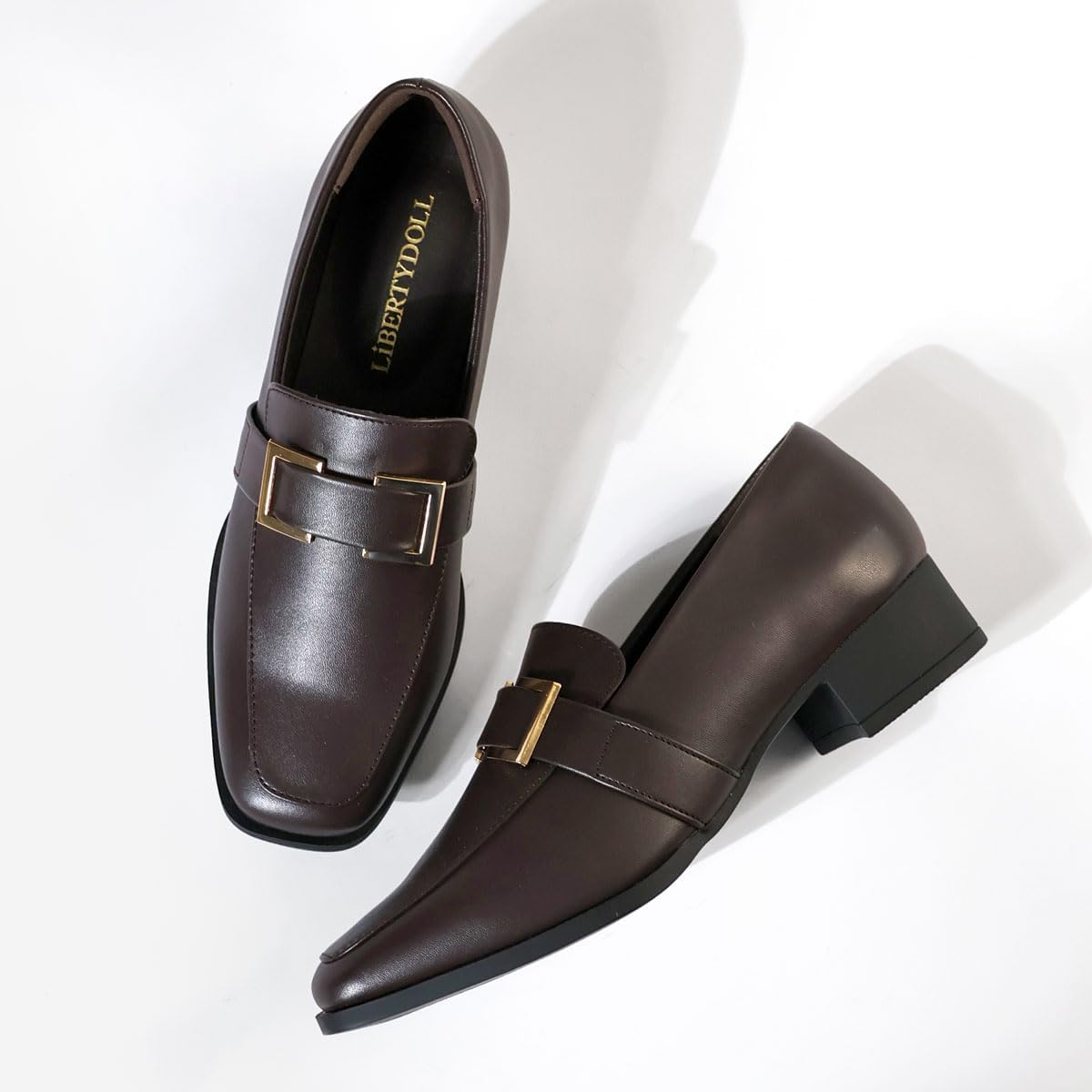 Liberty Doll 3070 Women'S Loafer, Buckle Design, 1.2 Inches (3 Cm) Heels, Square Toe, Casual, Business Casual image number 3