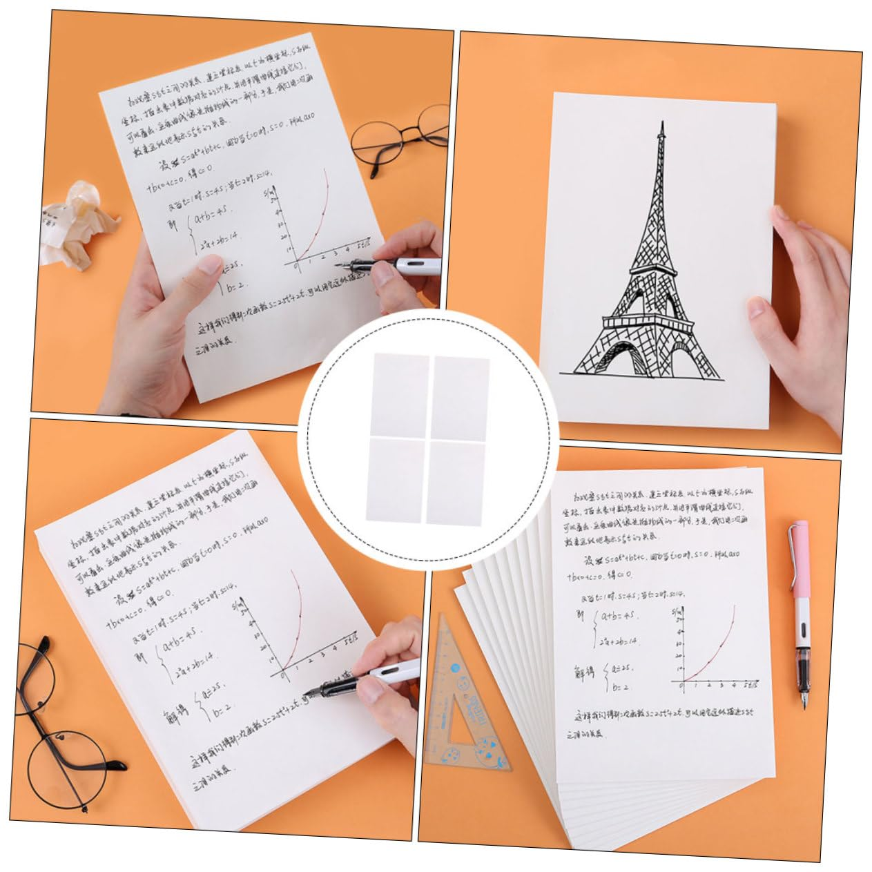 COHEALI Calculation Book - Blank Notebook for Students Portable Writing Pad Ideal for Math Notes and Sketching Lightweight A5 Size 25.20X17.50Cm Perfect for Home Office School image number 5