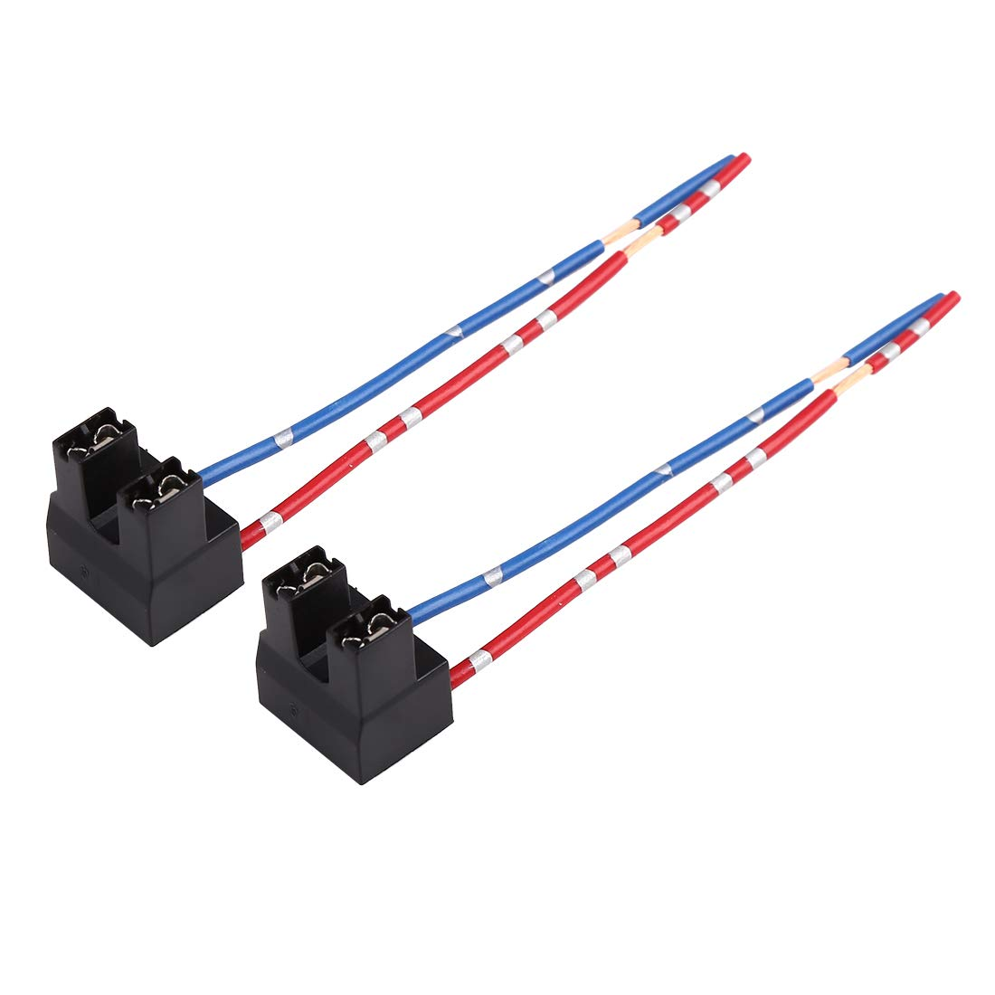 Uxcell DC 12V H7 Car Light Socket Headlight Wire Harness Extension Female Adapter 2Pcs image number 2