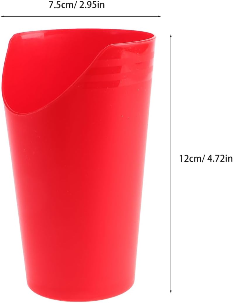 FRCOLOR Red Reusable Nosey Cup Adaptive Easier Drinking Cup for Seniors Elderly Adults - Red image number 3