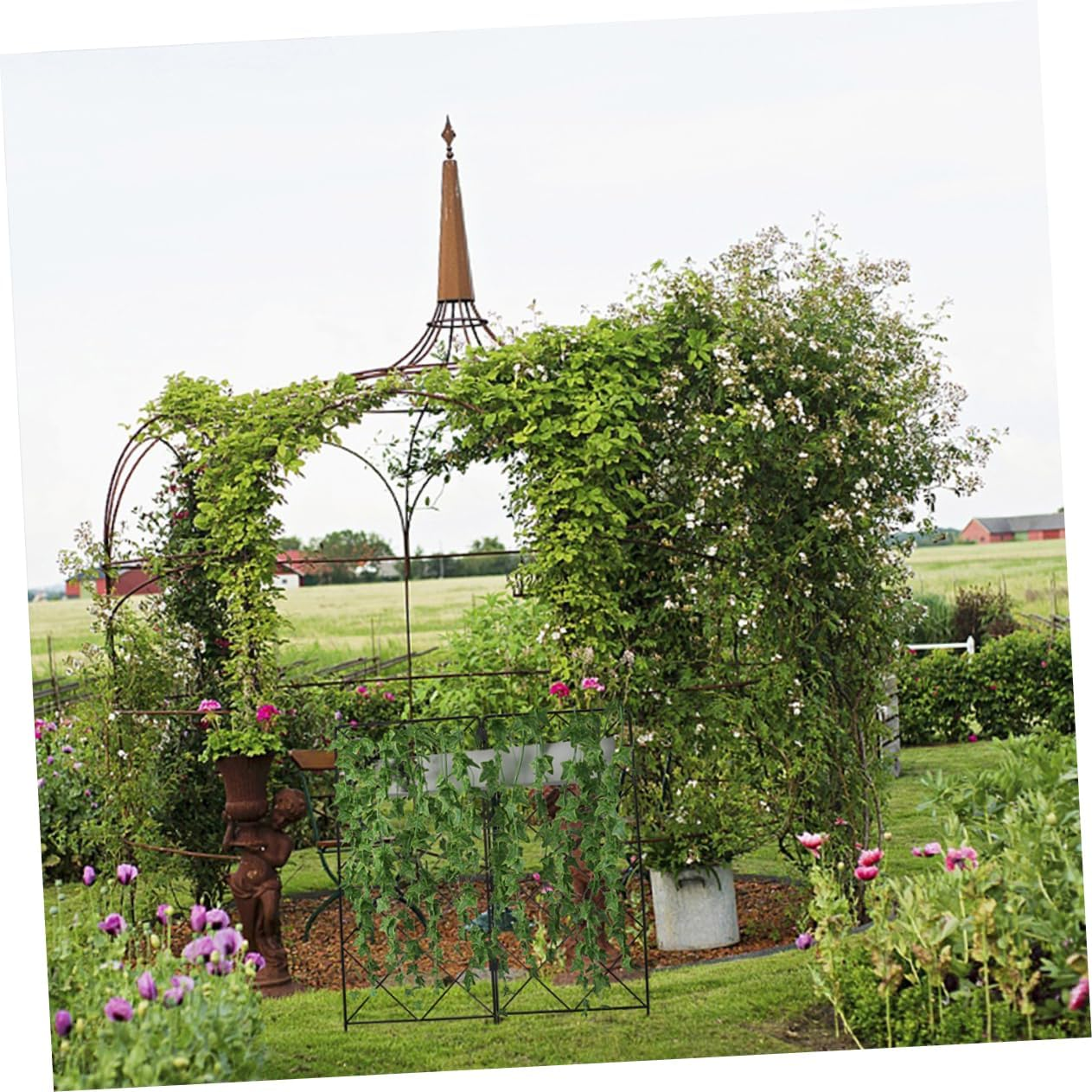 2Pcs Garden Plant Climbing Support Rack Potted Plant Trellis for Vines Decorative Garden Shelves Vine Shaping Stand image number 2