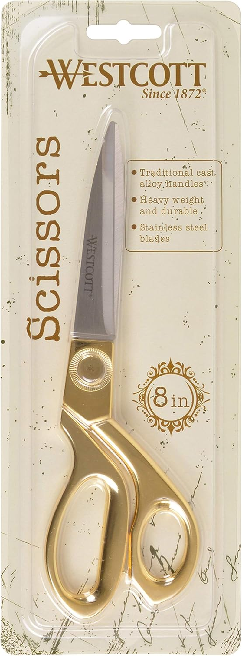 Westcott 17196 8-Inch Stainless Steel Gold Scissors for Office and Home image number 4