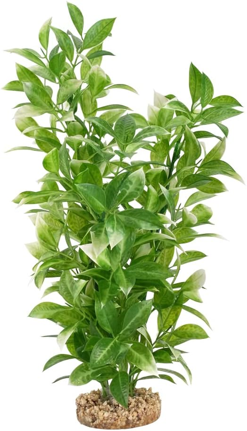 Fluval Aqualife White Tipped Ludwigia Plant, Plastic Aquarium Plant Decoration 14 In