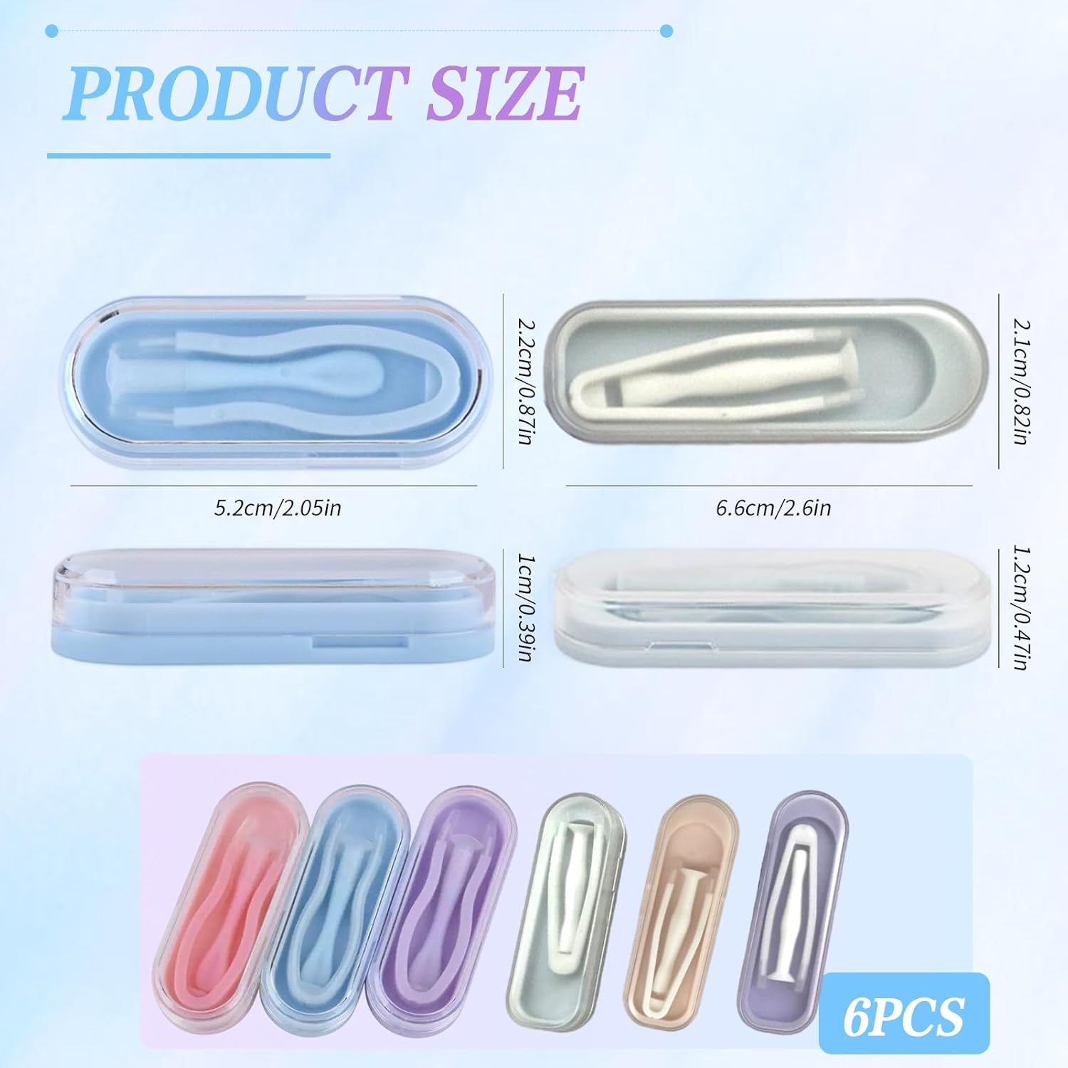 JEYORZY Pack of 6 Contact Lens Tweezers, Contact Lens Tweezers, Plastic Contact Lens Remover, Contact Lens Removal, Contact Lens Insertion Aid, Contact Lens Remover, for Travel Household image number 4