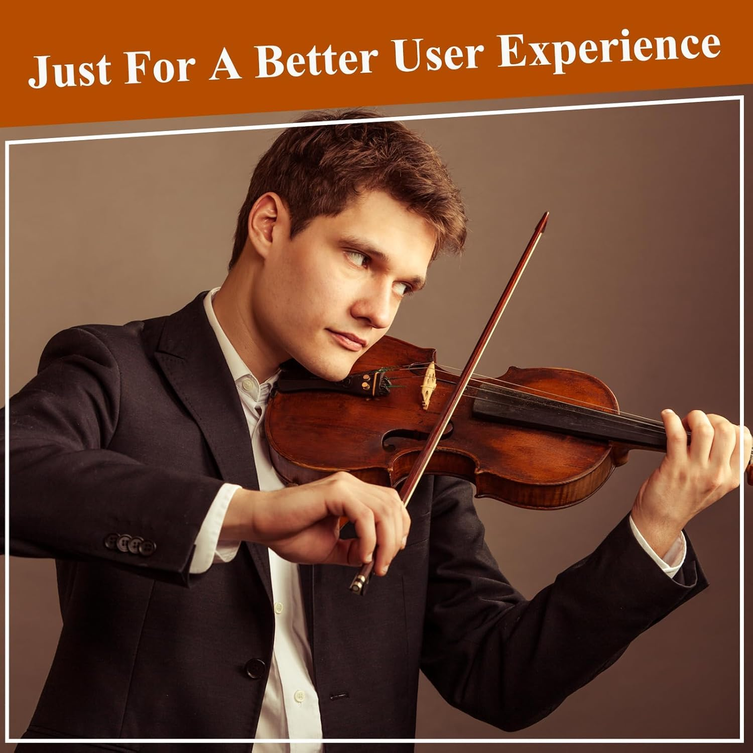 PHOENIX Violin 4/4 Full Size Kit, Violin Fiddle Set for Beginner Adults Student with Rosewood Bow, Extra Strings, 1 Rosin, Case, Fingerboard Stickers, Shoulder Rest (Full) image number 1