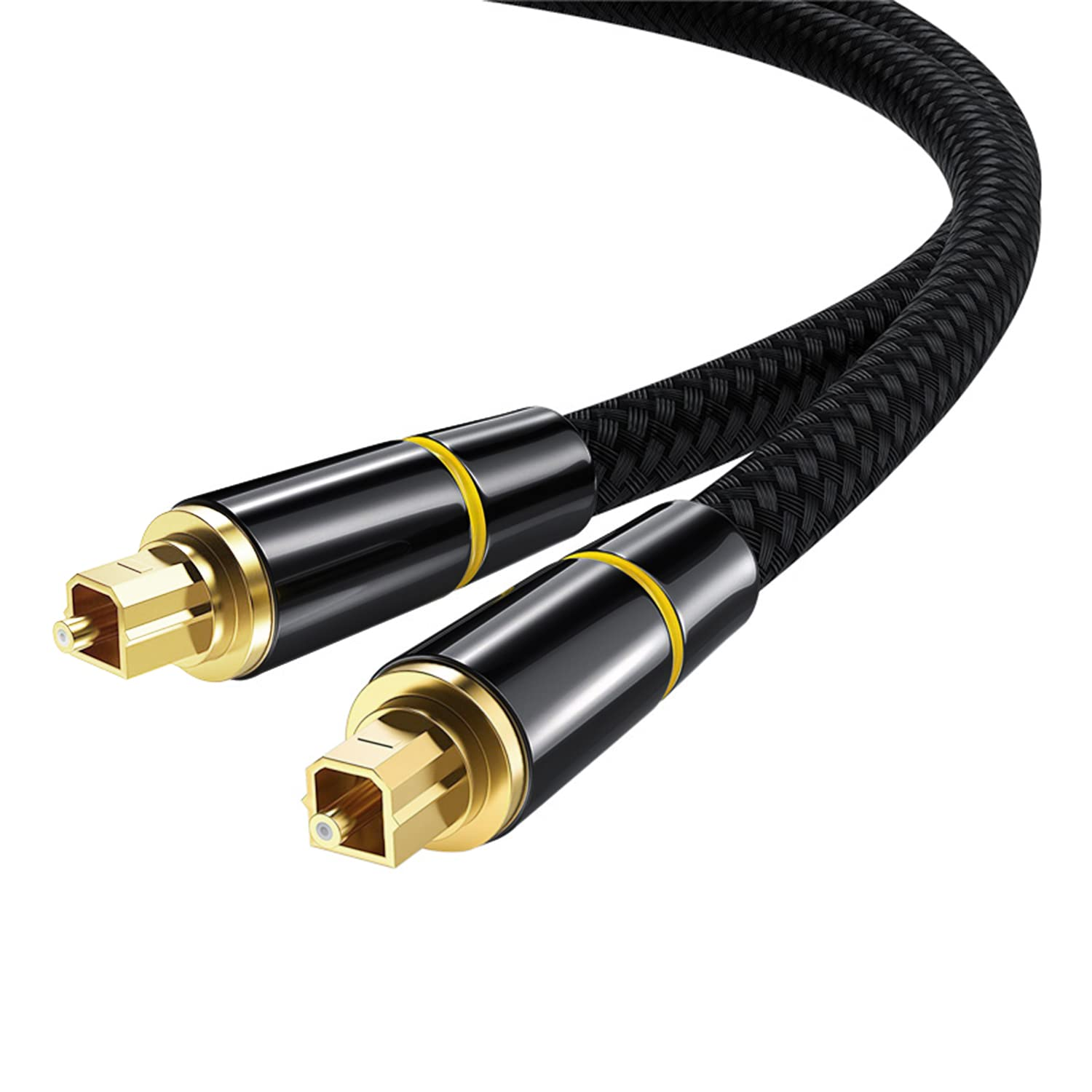 XMUXI Digital Optical Audio Toslink Cable MD DVD Nylon Braided Fiber SPDIF Cable Lead Cord for Home Theater, Sound Bar, TV, PS4, Xbox, Playstation, Playstation,Computers, Game Console (1 Meters) image number 5