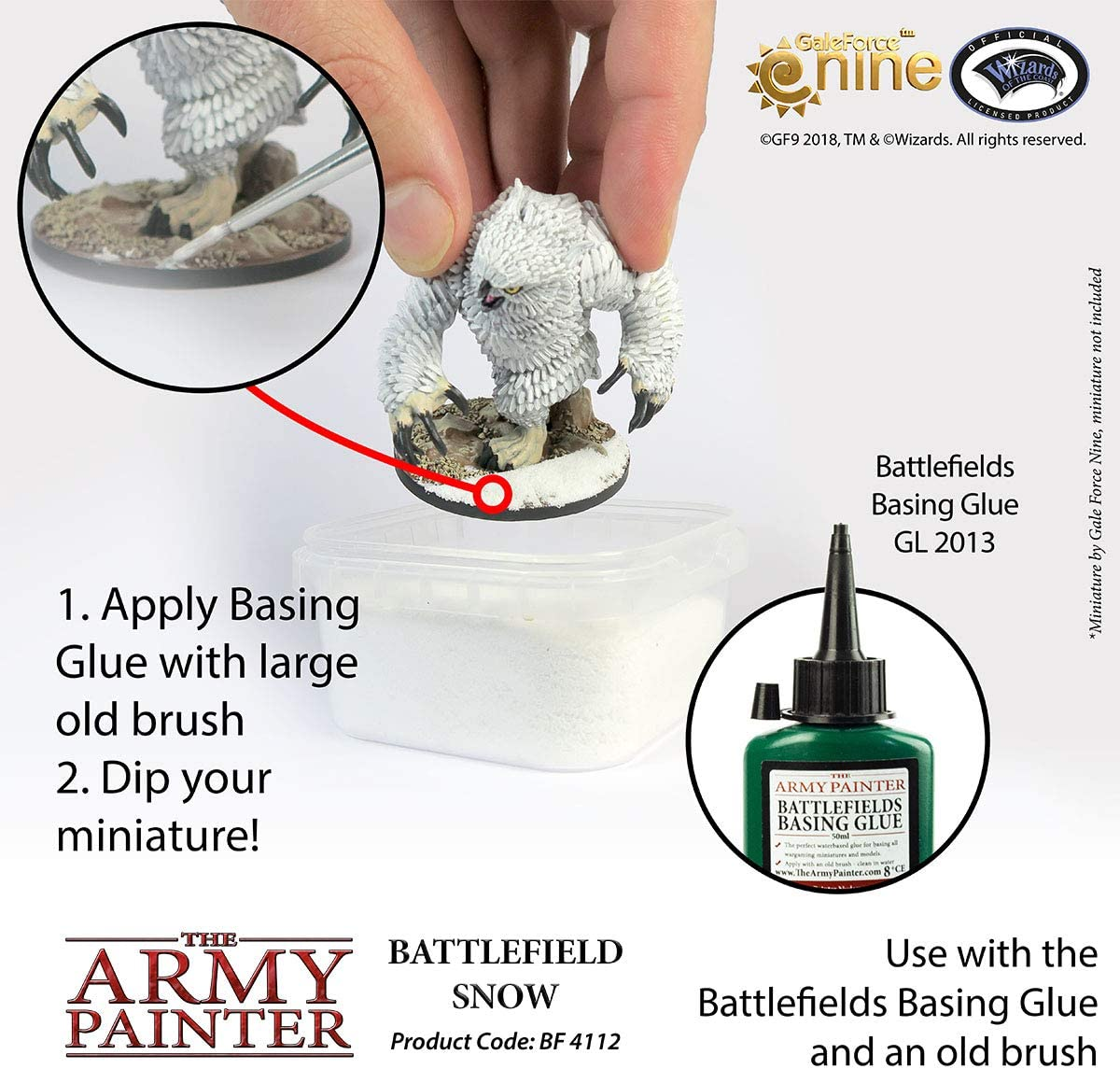 The Army Painter Battlefield Essential Series: Battlefield Snow for Miniature Bases and Wargame Terrains - Snow Flock for Bases of Miniature Toys, 150 Ml image number 3