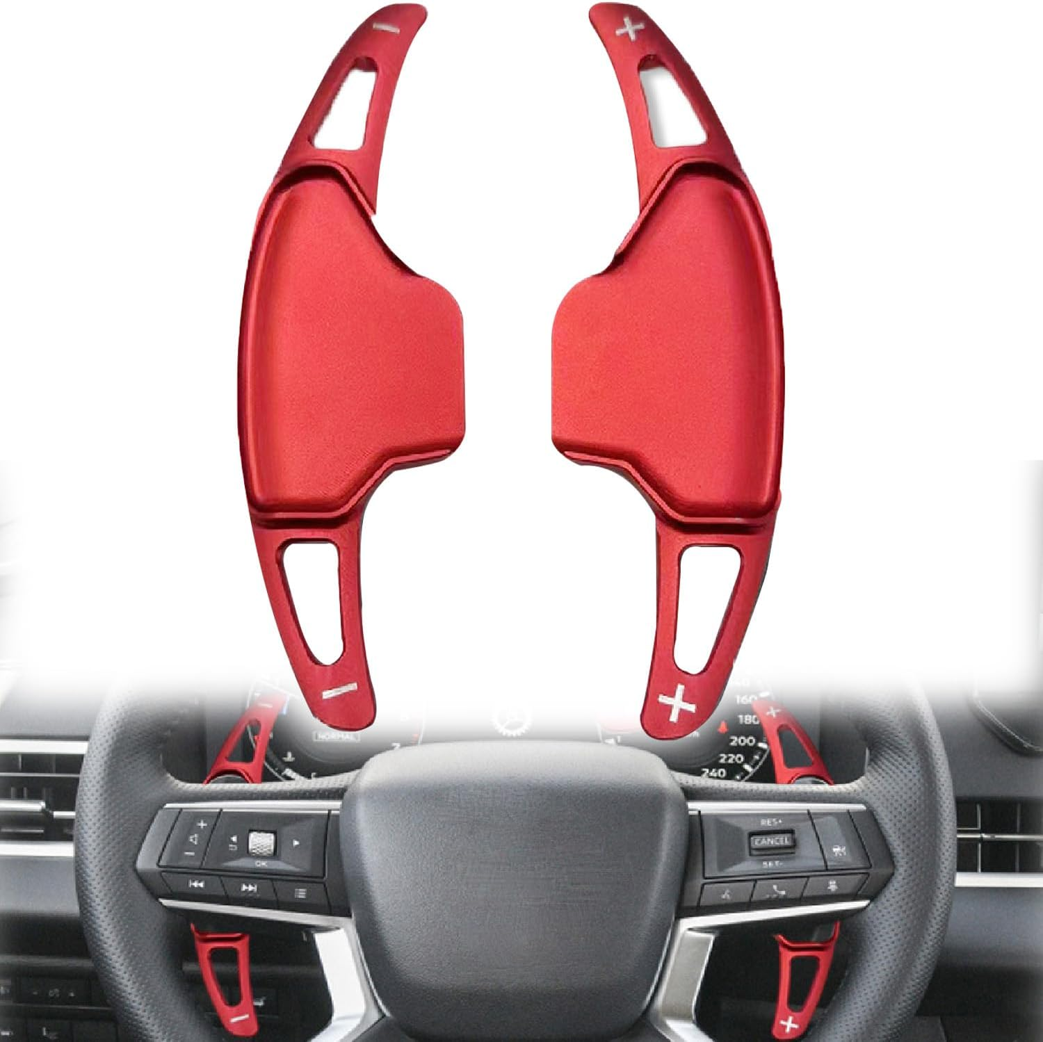 Aluminum Steering Wheel Paddle Shifter Extension Suitable for Guangqi Mitsubishi Outlander Car Steering Wheel Aluminum Alloy Modification Shift Paddles Interior Modification Parts Patch