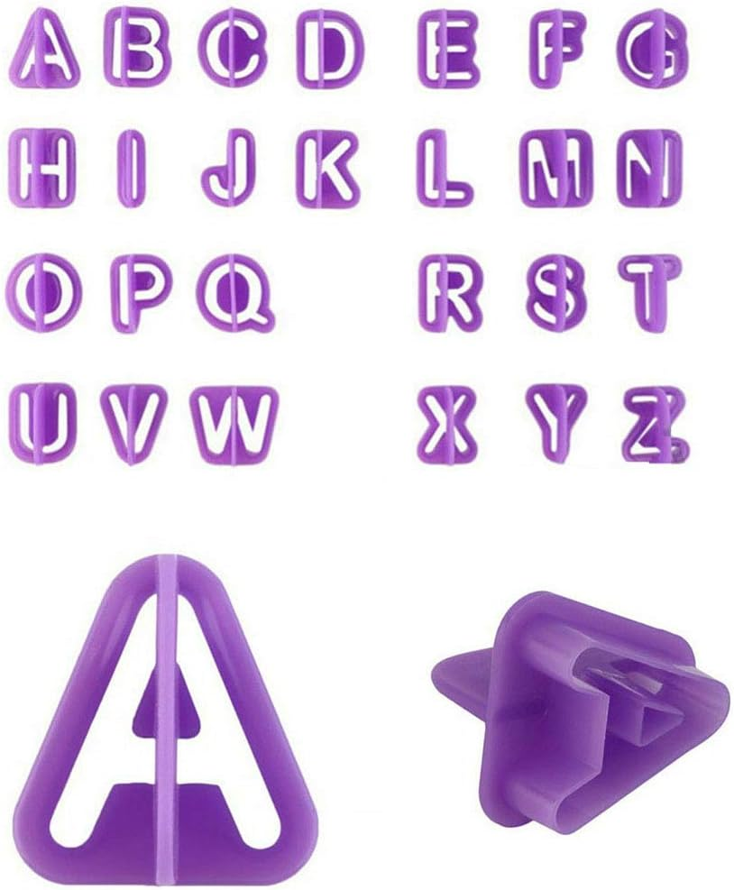 Fondant Letter Cutters, Alphabet Cutters, Letter and Number Fondant Cutter Set, 40-Pieces, Cookie Fondant Cake Mould Letter Cutter for Fondant Icing Baking Cake Decorating and Sugarcraft image number 1