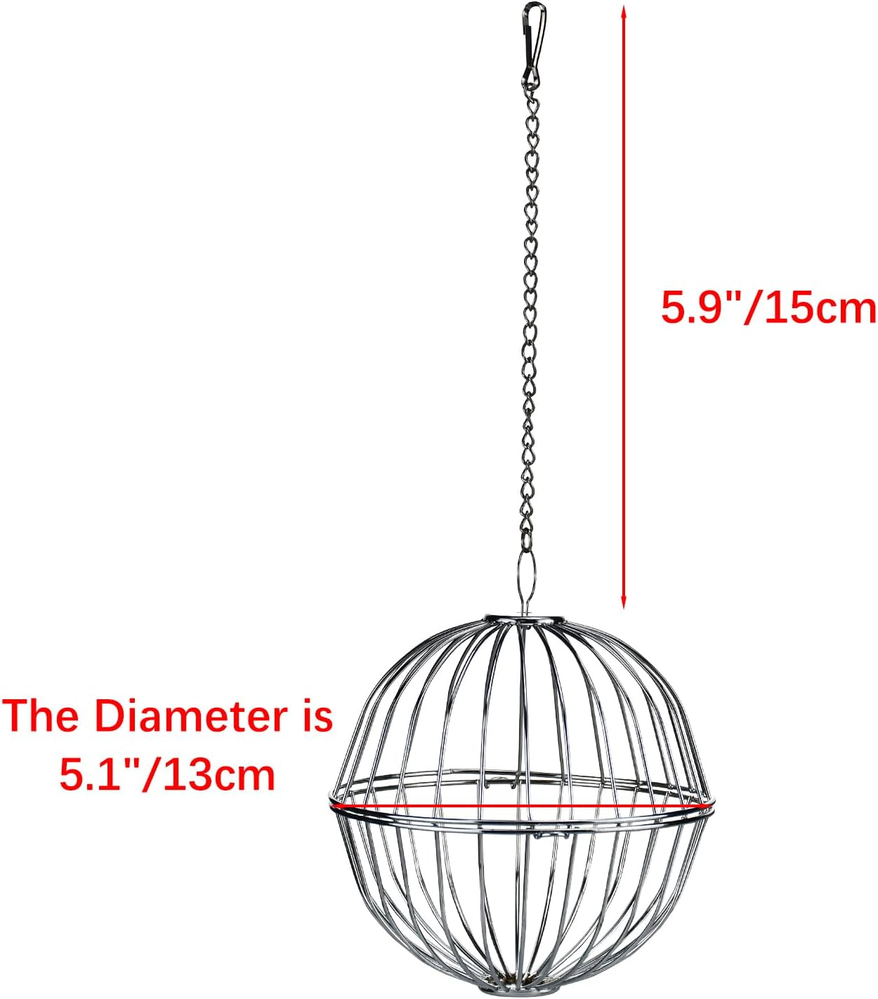 Chicken Treat Ball Chicken Vegetable Feeder Veggie Hanging Ball Toy for Hens Chicken Hanging Foraging Coop Toys for Hens 2PCS image number 4