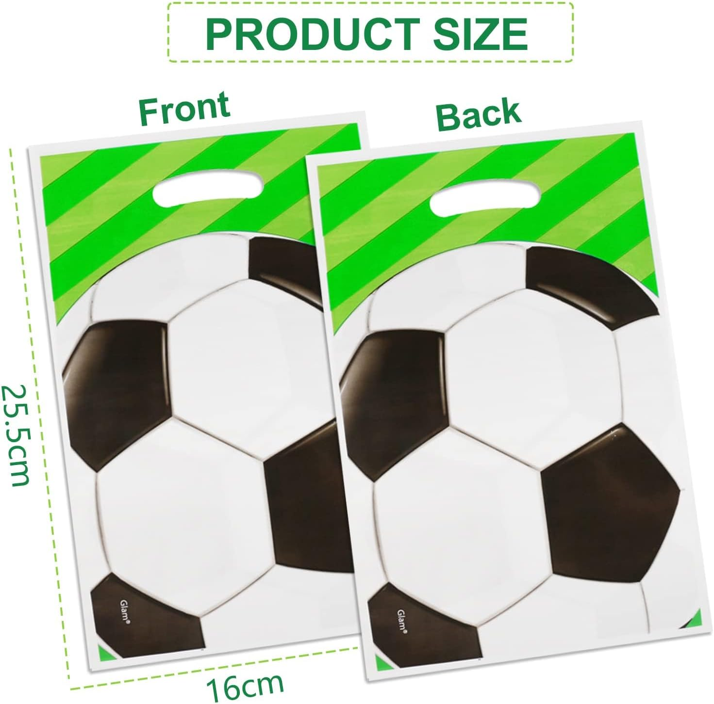 30 Pcs Football Party Bags, Kids Party Favor Bags, Candy Treat Bags, Gift Bags for Presents Sweets Snacks Cookies Souvenirs Birthday Wedding Christmas Baby Shower image number 3