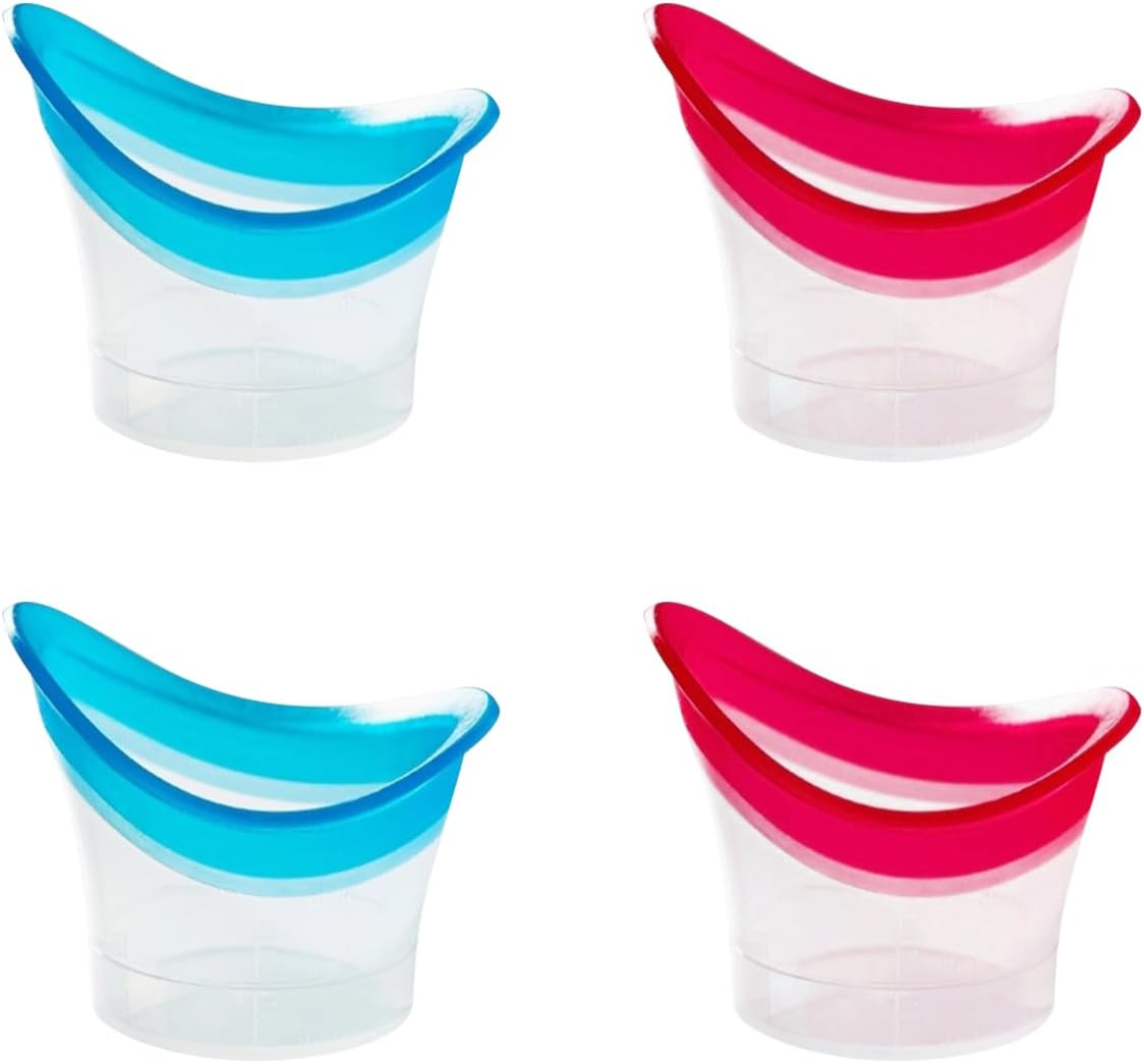 BRBASAP 4Pack Eye Wash Cup and Bath Kit Silicone Eyelash Lid Care for Tired Dry Eyes Effective Eye Cleaner Solution with Storage Container image number 3